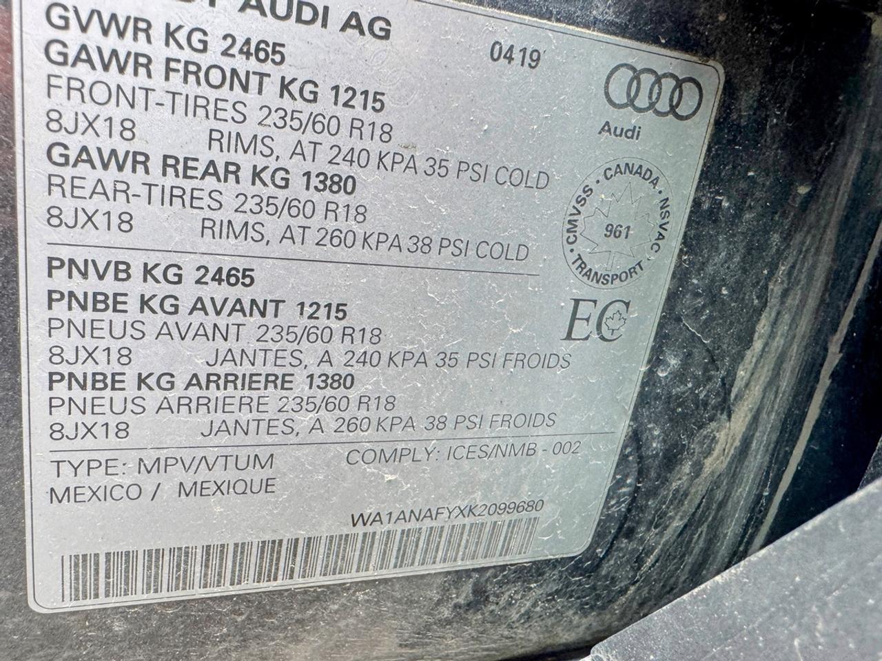 2019 Audi Q5 PREMIUM Photo