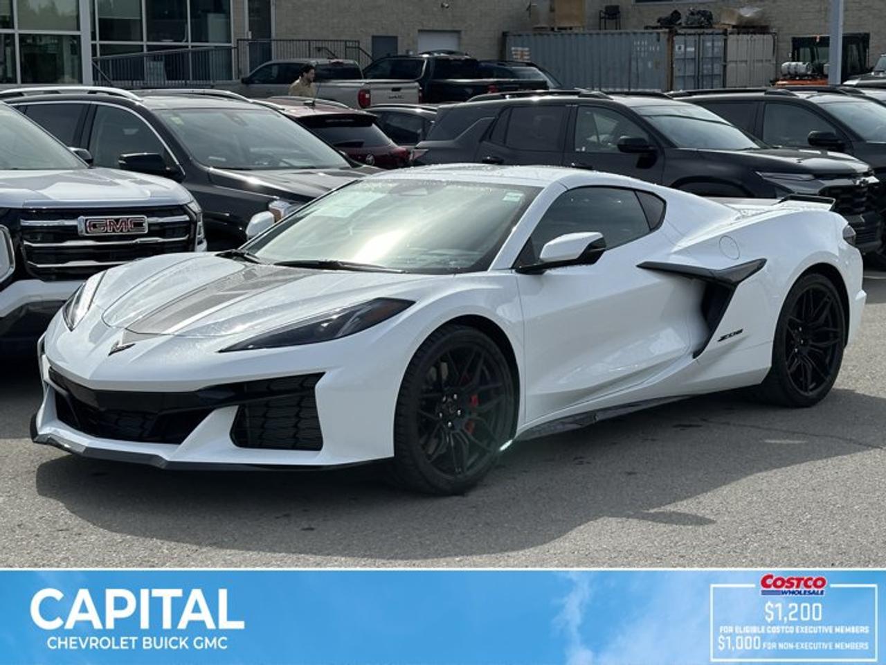 Wards 10 Best Engines. This Chevrolet Corvette boasts a Gas V8 5.5L/ engine powering this Automatic transmission. ENGINE, 5.5L V8 DI, HIGH-OUTPUT Variable Valve Timing (VVT), (670 hp [499.6 kW] @ 8400 rpm, 460 lb-ft of torque [623.8 N-m] @ 6300 rpm) (STD), Wireless Phone Charging wireless charging pad for phone or portable devices, located on centre console, Wireless Apple CarPlay/Wireless Android Auto.* This Chevrolet Corvette Features the Following Options *Wipers, front intermittent, Windows, power with driver and passenger Express-Down/Up, Wi-Fi Hotspot capable (Terms and limitations apply. See onstar.ca or dealer for details.), Wheels, 20 x 10 (50.8 cm x 25.4 cm) front and 21 x 13 (53.3 cm x 33 cm) rear Spider design, Titanium Satin forged aluminum, Visors, driver and passenger illuminated vanity mirrors, covered, Vehicle health management provides advanced warning of vehicle issues, Transmission, 8-speed dual clutch, includes manual and auto modes, Traction control, all-speed, Tires, 275/30ZR20 front and 345/25ZR21 rear, blackwall, high performance, Theft-deterrent system, vehicle, push button start, immobilizer and audible visual alarm.* Stop By Today *For a must-own Chevrolet Corvette come see us at Capital Chevrolet Buick GMC Inc., 13103 Lake Fraser Drive SE, Calgary, AB T2J 3H5. Just minutes away!