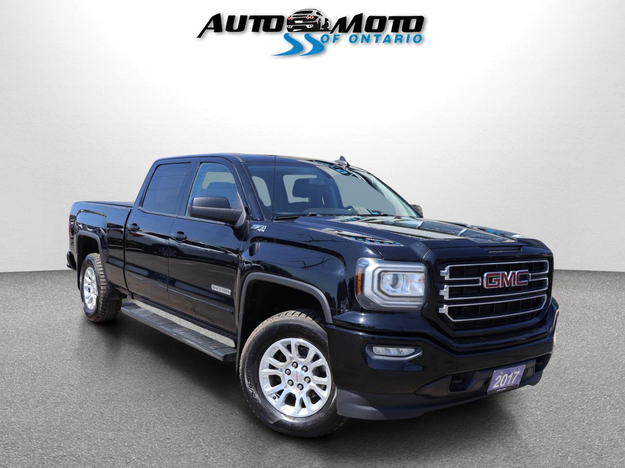 <p>*SAFETY INCLUDED*ACCIDENT FREE<span>* </span><span>Very Clean GMC Sierra 1500 crew Cab 4x4 5.3L V8 with Automatic Transmission</span><span>. Black on Black Interior. Equipped with: Power Windows, Power Locks, and Power Mirrors, AUX, AC, Alloys, Keyless, Tow Hitch, Back Up Camera</span><span>,</span><span> Bluetooth, Heated seats, Direction Compass, Cruise Controls, Steering Wheel Controls, and ALL THE POWER OPTIONS!! </span></p><p><span>-------------------------------------------------</span><br><span>Financing options are available from 6.29% with $0 Down payment O.A.C.</span><br><span>-------------------------------------------------</span><br><span>SAFETY CERTIFICATION INCLUDED*** Vehicle comes with: Safety Certification, and Car Fax Report ALL INCLUDED!! At no extra cost to you!! Dont miss this opportunity to own a high-quality, pre-owned vehicle. </span><br><span>-------------------------------------------------</span><br><span>Additionally, our vehicles qualify for up to 4 years of extended warranty. Please speak to your sales representative for more information.</span><br><span>-------------------------------------------------</span><br><span>We are open Monday to Saturday from 10am - 6pm, Sundays Closed.</span><br><span>-------------------------------------------------</span><br><span>We also welcome trade-ins, with on-site buyers available to estimate your vehicle on the same day.</span><br><span>-------------------------------------------------</span><br><span>Visit us at 3219 Harvester Road, Burlington, L7N 3N8 or call us at Nine O Five-281-2255 for more information.</span><br><span>------------------------------------------------</span><br><span>Check our inventory at www automotoinc ca</span></p>