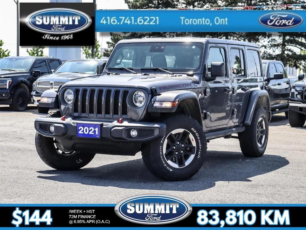 <p>Introducing the rugged 2021 Jeep Wrangler Unlimited Rubicon in a striking color, designed with a capable 4x4 drivetrain for all your off-road adventures. Its automatic transmission ensures smooth handling whether you're navigating the streets or tackling tough terrains.</p> <p>The exterior features bold styling with a powerful presence that's sure to turn heads, complete with stylish alloy wheels and a functional design that speaks to Jeep's iconic heritage. Inside, the spacious cabin offers modern comforts like air conditioning, power windows, and a leather steering wheel that adds a touch of luxury to every drive.</p> <p>Equipped with state-of-the-art technology, this Wrangler comes with smart device integration, a backup camera for easy parking, bluetooth connection for seamless connectivity, and satellite radio for endless entertainment options. Safety and convenience are prioritized with features like cruise control, keyless entry, and brake assist.</p> <p>The 2021 Jeep Wrangler Unlimited Rubicon is perfect for adventure seekers and families alike who want to enjoy a versatile and reliable SUV with impressive performance. Contact our dealership today to learn more about this outstanding vehicle and see how it can enhance your driving experience.</p>