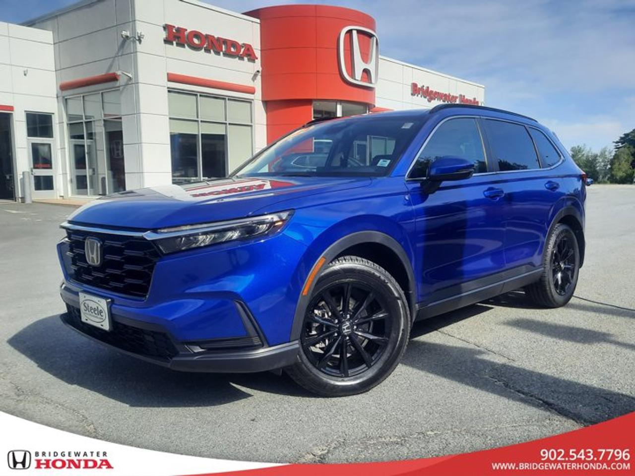 Odometer is 23927 kilometers below market average!Blue 2024 Honda CR-V Sport AWD CVT1.5L I4 TurbochargedSteele Certified & MVIShop with confidence knowing this Steele Certified vehicle has been thoroughly inspected, serviced, and professionally reconditioned to meet our high standards. This is a own owner vehicle that has been dealer maintained.New TiresBrake Fluid ServiceEvery vehicle includes:85-Point InspectionCurrent Motor Vehicle Inspection (MVI)Fresh Oil & Filter ChangeProfessional Interior & Exterior DetailComplimentary CARFAX Vehicle History ReportBrakes & Tires Certified with 60% or More Life RemainingWarranty Upgrade Options AvailableFlexible Financing SolutionsAll Trade-Ins WelcomeWe Want Your Car!Thinking about trading or selling?We want your vehicle and buy all makes and models. Whether youre upgrading, downsizing, or simply looking to sell, well offer a competitive value and make the process quick and easy.Contact us today for a free appraisal!With over 700 customers helped each year, our team is committed to providing a transparent, stress-free buying experience from start to finish.Quality vehicles, competitive financing, and a team thats here to help every step of the way.Your next vehicle is waiting lets find the right one for you today.