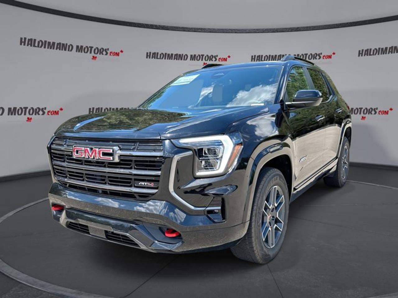 // ACCIDENT FREE!! //<br /><br />This used 2026 GMC Terrain AT4 AWD is ready for daily driving, weekend trips, and rough weather in Cayuga. It has a black exterior, grey interior, four doors, and just 18,483 km. With no accident history, this SUV brings extra peace of mind and strong value.<br /><br />Powered by a 1.5-litre gas engine and an automatic 8-speed transmission, this 2026 GMC Terrain AT4 AWD delivers smooth response and easy control. The all-wheel drive layout adds confidence on wet roads, gravel, and winter streets, while the AT4 design brings a more rugged feel.<br /><br />Inside, this 2026 GMC Terrain AT4 AWD blends comfort and smart features for everyday use. You get a panoramic sunroof, heated steering wheel, heated front seats, dual-zone climate control, navigation, and smartphone connectivity. It is a well-equipped SUV that fits commuting, family errands, and road trips with ease.<br /><br />FEATURES OF THE Terrain AT4 AWD | No Accidents | Panoramic Sunroof | Heated Steering<br /><br />   Panoramic sunroof adds open-air cabin feel<br />   Heated steering wheel helps on cold mornings<br />   Off-road tires support added traction<br />   Rear tow hook adds rugged utility<br /><br />ADVANCED SAFETY FEATURES<br /><br />   Backup camera helps with tight parking<br />   Blind spot monitor supports safer lane changes<br />   Lane departure warning adds extra awareness<br />   Side and head airbags enhance protection<br /><br />PERFORMANCE AND EFFICIENCY<br /><br />   1.5-litre gas engine balances power and economy<br />   Automatic 8-speed transmission shifts smoothly<br />   All-wheel drive adds year-round driving confidence<br />   Dual shift mode offers added control<br /><br />COMFORT AND CONVENIENCE<br /><br />   Heated front seats improve winter comfort<br />   Dual-zone climate control keeps temperatures balanced<br />   Remote starter adds convenience in all seasons<br />   Power liftgate helps with busy days<br /><br />TECHNONOLGY AND CONNECTIVITY<br /><br />   Navigation system provides clear trip guidance<br />   Apple CarPlay connects favourite iPhone apps<br />   Android Auto supports simple smartphone access<br />   Bluetooth integration enables hands-free communication<br /><br />CARGO SPACE<br /><br />   Four-door layout makes loading easier<br />   Power liftgate improves cargo area access<br />   Spare tire adds practical travel backup<br />   SUV design supports flexible everyday hauling<br /><br />AWARDS & RECOGNITIONS<br /><br />The GMC Terrain nameplate has earned attention over the years for comfort, user-friendly technology, and family-friendly utility. For the 2026 model year, verified North American award results are still limited. This vehicle remains a smart choice because of its practical feature set, confident AWD capability, and strong everyday versatility.<br /><br />WHAT OTHER OWNERS LIKE<br /><br />   Easy-to-use infotainment and phone connectivity<br />   Comfortable ride for daily commuting<br />   Heated features appreciated during Canadian winters<br />   Useful cargo access with power liftgate<br /><br />This GMC stands out with the features drivers want most. Cruise control helps on longer highway drives. Heated mirrors, power windows, electric mirrors, tinted windows, and automatic door locks add daily ease. Fog lights help in poor weather, and push button start makes every departure simple and quick.<br /><br />The cabin is designed to keep the drive relaxed and connected. Front air conditioning, automatic climate control, driver lumbar support, a power drivers seat, illuminated vanity mirrors, satellite radio, Wi-Fi hotspot capability, and ambient lighting all help create a pleasant and modern space for driver and passengers alike.<br /><br />If you want a compact SUV with rugged character, modern comfort, and useful technology, this used 2026 GMC Terrain AT4 AWD deserves a close look. It is accident free, well equipped, and ready for life in Ontario with the comfort, traction, and convenience many drivers are searching for.<br /><br />This 2026 GMC Terrain AT4 AWD | No Accidents | Panoramic Sunroof | Heated Steerings VIN is: 3GKALYEG8TL145377.<br /><br />WHY CHOOSE US? <br /><br />Honest & Transparent Buying Experience: Weve been a trusted name in business since 1984.<br /><br />STRAIGHTFORWARD PRICING:<br />Our Advertised Price Includes:<br />>>Safety Certification (No separate fee!)<br />>>30-Day 100% Mechanical Warranty<br />>>FREE Carfax History Report.<br />>>No upcharge for paying cash.<br />(Prices Exclude HST and Licensing Fees only.)<br /><br />>>Browse 300+ vehicles all in ONE LOCATION<br /><br />EASY FINANCING: Great rates & open loans<br /><br />WE BUY CARS: Get Top Dollar for your trade-in, or sell us your vehicle for CASH! Even if you dont buy from us!<br /><br />STOP BY TODAY<br />Treat yourself - stop by Haldimand Motors Ltd. located at 42 Talbot St E, Cayuga, ON N0A 1E0 to make this car yours today!<br /><br />https://www.haldimandmotors.com/used/stock-460639.html