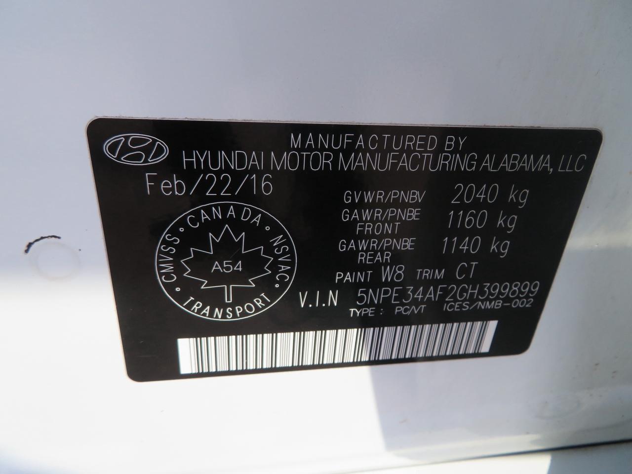 2016 Hyundai Sonata 4dr Sdn 2.4L Auto Limited Photo