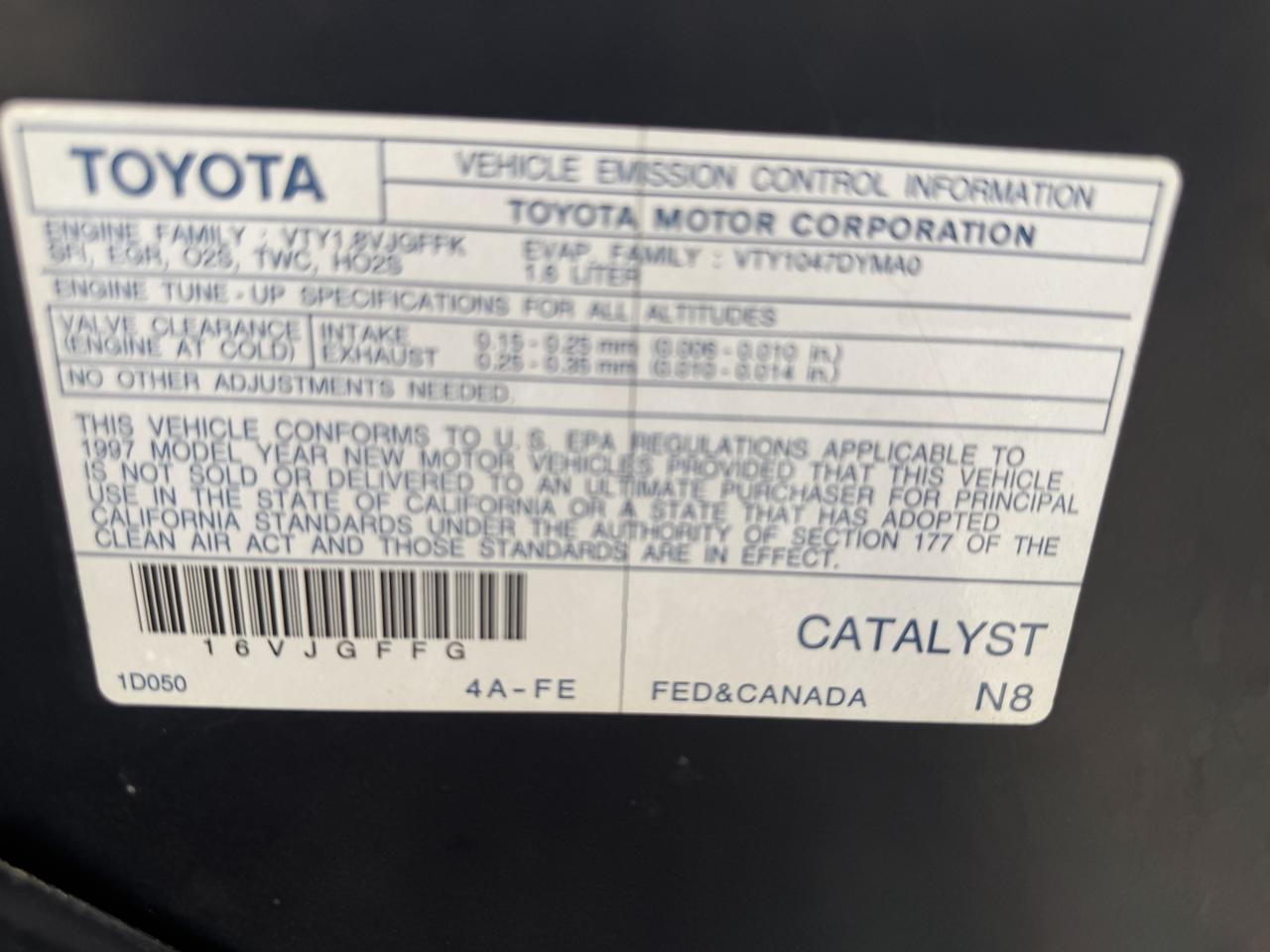 1997 Toyota Corolla 4dr Sdn SD Auto Photo