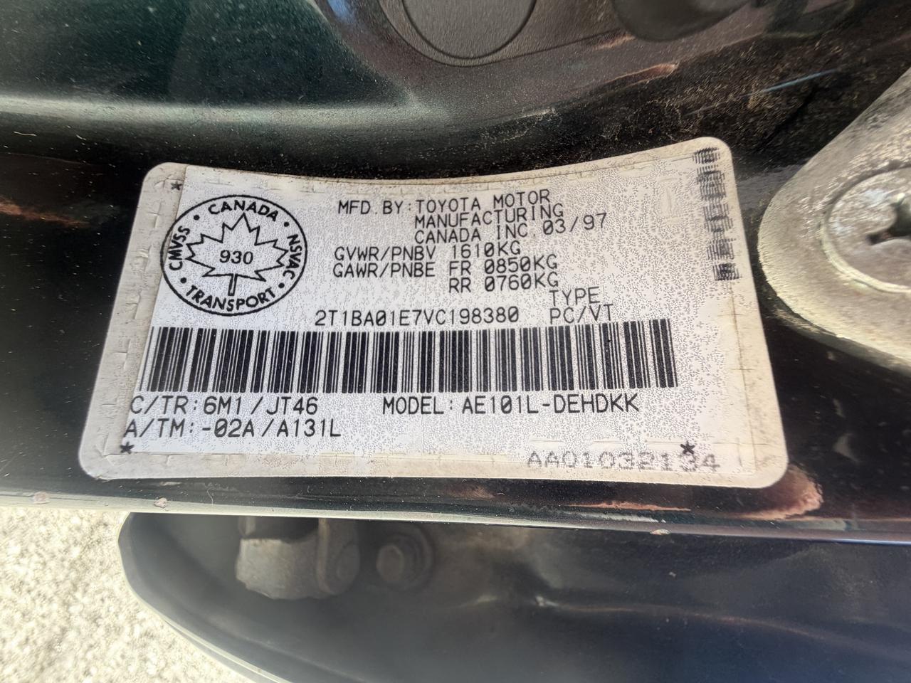 1997 Toyota Corolla 4dr Sdn SD Auto Photo