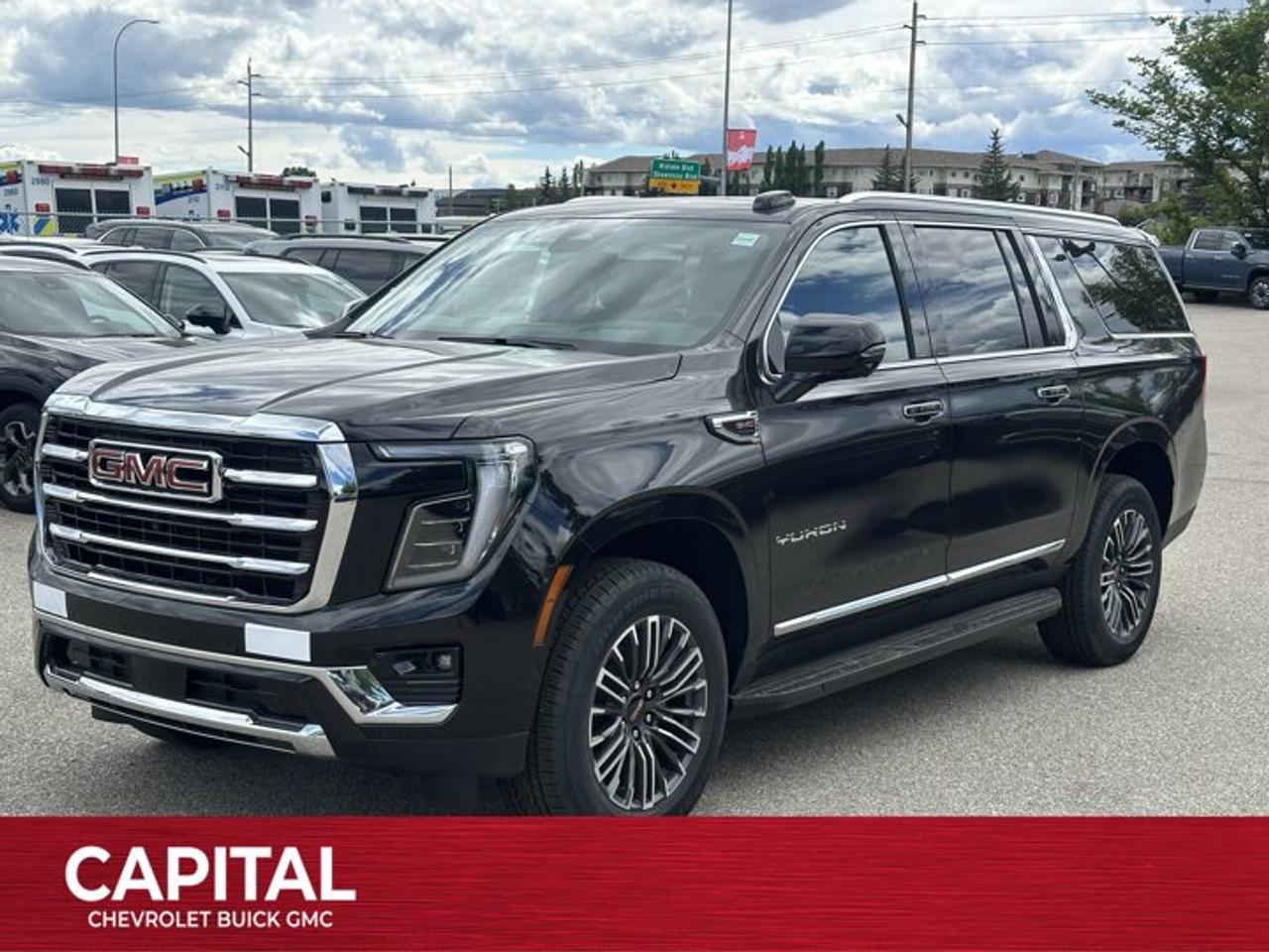 This GMC Yukon XL delivers a Gas V8 5.3L/ engine powering this Automatic transmission. ENGINE, 5.3L ECOTEC3 V8 with Dynamic Fuel Management, Direct Injection and Variable Valve Timing, includes aluminum block construction (355 hp [265 kW] @ 5600 rpm, 383 lb-ft of torque [518 Nm] @ 4100 rpm) (STD), Wireless Phone Charging, for portable devices, Wireless Apple CarPlay/Wireless Android Auto.*This GMC Yukon XL Comes Equipped with These Options *Wipers, front intermittent, Rainsense, Wiper, rear intermittent, Windows, power, rear with Express-Down, Window, power with front passenger Express-Up/Down, Window, power with driver Express-Up/Down, Wi-Fi Hotspot capable (Terms and limitations apply. See onstar.ca or dealer for details.), Wheels, 20 x 9 (50.8 cm x 22.9 cm) machined and painted Satin Graphite, Wheel, full-size spare, 17 (43.2 cm) steel, Warning tones headlamp on, driver and right-front passenger seat belt unfasten and turn signal on, Visors, driver and front passenger illuminated vanity mirrors.* Visit Us Today *A short visit to Capital Chevrolet Buick GMC Inc. located at 13103 Lake Fraser Drive SE, Calgary, AB T2J 3H5 can get you a reliable Yukon XL today!