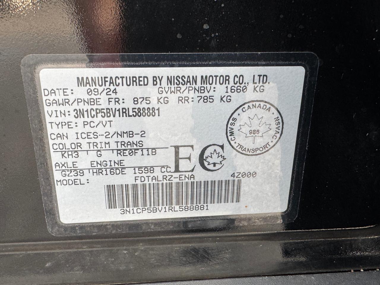 2024 Nissan Kicks S+ONE OWNER+CLEAN CARFAX+LEASE RETURN Photo