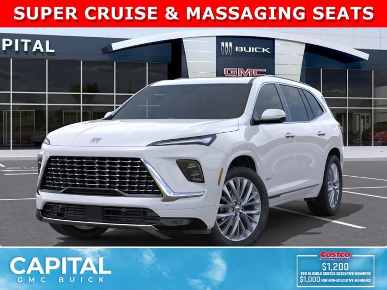Take a look at this 2026 Buick Enclave Avenir.. Fully equipped with options like Super Cruise hands-free driving, Rear Streaming Camera Mirror, Heads-up Display, 360 CAM, Heated andCooled Seats, Heated Steering, Remote Start, MASSAGING SEATS, Trailering Package, Bose Performance 16-speaker system w/Sub-Woofer, and so much more... This 3 row SUV can be yours but CALL NOW!Ask for the Internet Department for more information or book your test drive today! Text 507-585-4395 for fast answers at your fingertips!AMVIC Licensed Dealer - Licence Number B1044900