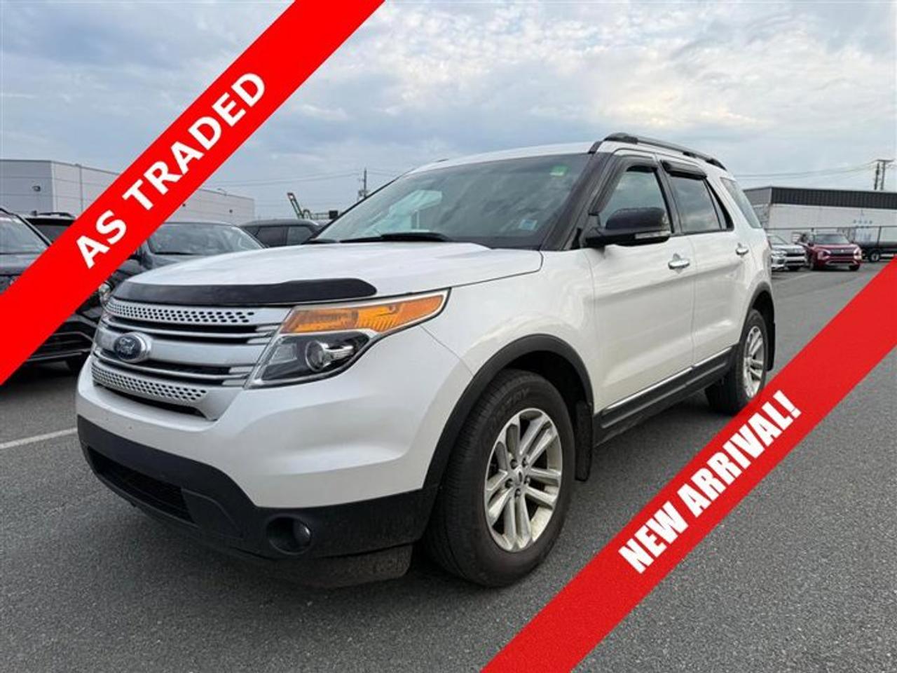Recent Arrival! 2015 Ford Explorer XLT AS TRADED 4WD, 3rd row seats: split-bench, BLIS Blind Spot Information System, Heated front seats, Leather-Trimmed Heated Bucket Seats, Power driver seat, Power Liftgate, Voice-Activated Navigation System.White Platinum Clearcoat Metallic 2015 Ford Explorer XLT AS TRADED 4WD 6-Speed Automatic with Select-Shift 3.5L V6 Ti-VCTSteele Mitsubishi has the largest and most diverse selection of preowned vehicles in HRM. Buy with confidence, knowing we use fair market pricing guaranteeing the absolute best value in all of our pre owned inventory!Steele Auto Group is one of the most diversified group of automobile dealerships in Canada, with 60 dealerships selling 29 brands and an employee base of well over 2300. Sales are up over last year and our plan going forward is to expand further into Atlantic Canada and the United States furthering our commitment to our Canadian customers as well as welcoming our new customers in the USA.Reviews:* Upscale cabin; abundant high-tech features; comfortable ride; fuel-efficient turbocharged four-cylinder engine; strong turbocharged V6. Source: Edmunds* The 2015 Ford Explorer is a roomy, comfortable, versatile, and more fuel-efficient SUV than its truck-based ancestors, or even modern vehicles like the Chevy Tahoe. If thats what you need, the Explorer fits the bill. Source: KBB.comAwards:* 2015 KBB.com 5-Year Cost to Own Awards * 2015 KBB.com Best Buy Awards Finalist * 2015 KBB.com Brand Image Awards
