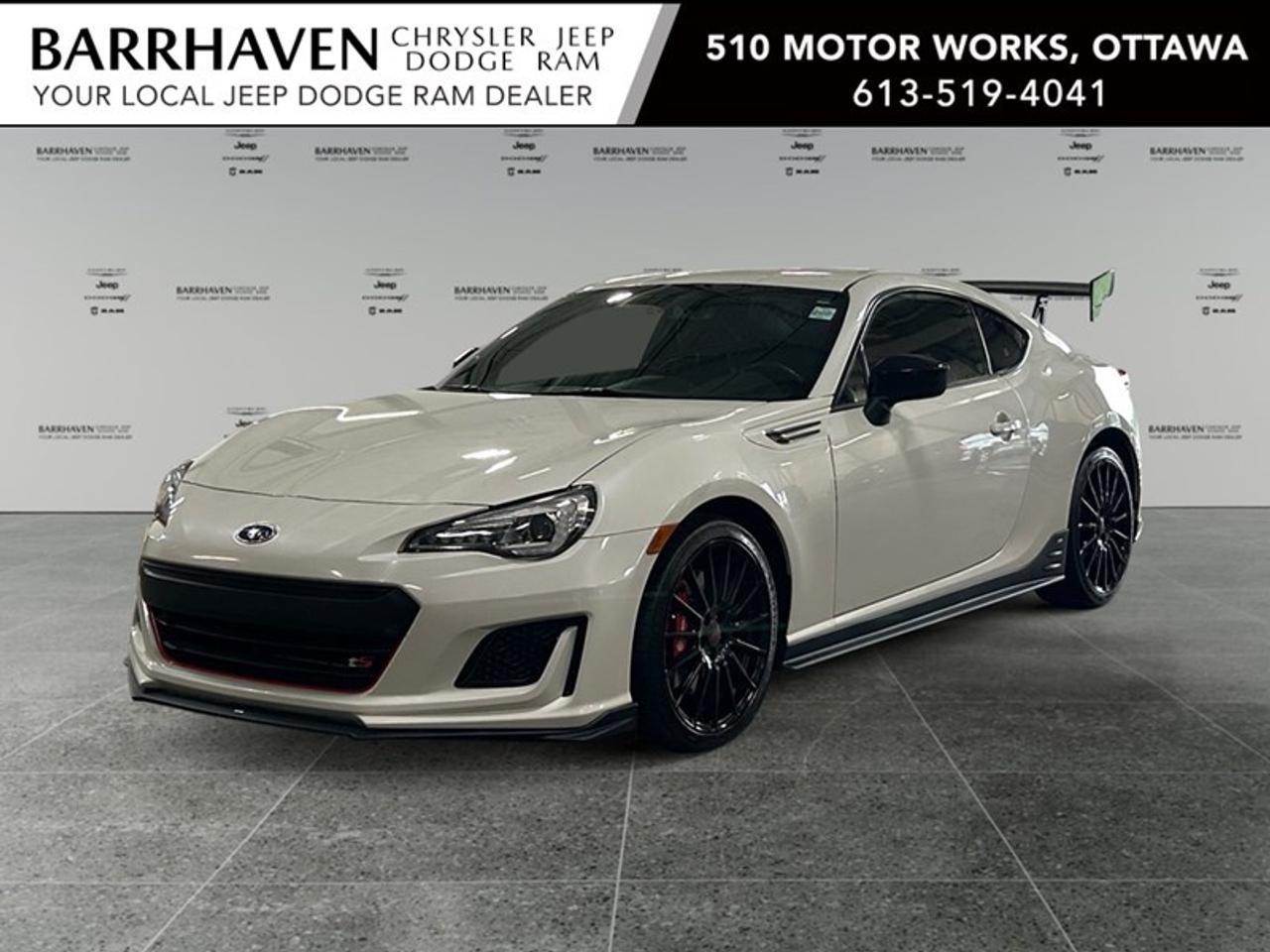Experience the thrill of driving with the 2018 Subaru BRZ tS, a stunning white coupe that offers an exhilarating rear-wheel-drive performance and precise handling. This remarkable machine comes with a manual transmission that brings the ultimate connection between you and the road. The BRZ tS features a striking exterior complemented by sleek alloy wheels. Step inside to discover a stylish and comfortably refined cabin with leather seats, a leather steering wheel, and a leatherette door trim. Enjoy the thoughtful inclusion of heated front seats and mirrors, allowing you to embrace colder days in warmth and comfort. Stay connected and safe with advanced technology features such as a sophisticated navigation system, smart device integration, and a Bluetooth connection. The backup camera offers added peace of mind while parking, and the brake assist system enhances your overall driving safety. This BRZ tS appeals to driving enthusiasts who crave an exciting and engaging ride. If youre eager to elevate your driving experience, dont hesitate to contact the dealership today for more information about this extraordinary vehicle.