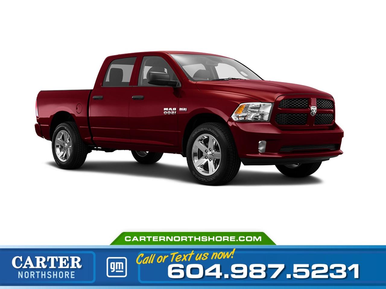 ONE LOCAL OWNER 
This powerful Pre-Owned 2015 Ram 1500 is built to handle tough jobs while keeping you comfortable on every drive. With its strong performance, spacious cabin, and smooth ride, this truck is perfect for both work and everyday use. Enjoy the confidence of a capable pickup with the comfort and features you need for the road ahead. Dont miss your chance to own this dependable and versatile Ram 1500. Test Drive Today!

WHY CARTER GM NORTHSHORE?

- An unrivalled vehicle purchasing experience!
- Exceeding our loyal customers expectations since 1990
- 4.7 Google star rating (with 1,700+ customer reviews)
- CarGurus Top-Rated Dealer 2025 Award
- CarGurus Top Value Dealer 2025 Award
- 30-day / 2,500 km exchange privilege
- Peace of mind - 150-point vehicle inspection
- CARFAX - full vehicle service history - purchase with confidence!
- Vehicle trades welcome! Best price guaranteed!
- We provide upfront pricing, zero hidden fees, and 100% transparency
- Fast approvals and 99% acceptance rates (no matter your current credit status!)
- Multilingual staff (many languages spoken)
- Comfortable non-pressured environment with in-store television, WIFI and a childrens play area!





Were here to help you drive the vehicle you want, the vehicle you deserve!
QUESTIONS? GREAT! WEVE GOT ANSWERS!
To speak with a friendly vehicle specialist - CALL NOW!
The advertised price includes all standard dealer fees and any applicable manufacturer or dealer incentives. It does not include applicable taxes, licensing, insurance, or optional products or services. Dealer fees will be clearly broken out and itemized on the bill of sale, maximum total of fees $598.00. Prices are shown in Canadian dollars. While we make every effort to ensure accuracy, vehicle details, pricing, options, and availability are subject to change without notice. Please confirm all information with dealership sales management before purchase. Dealer Code: 81121