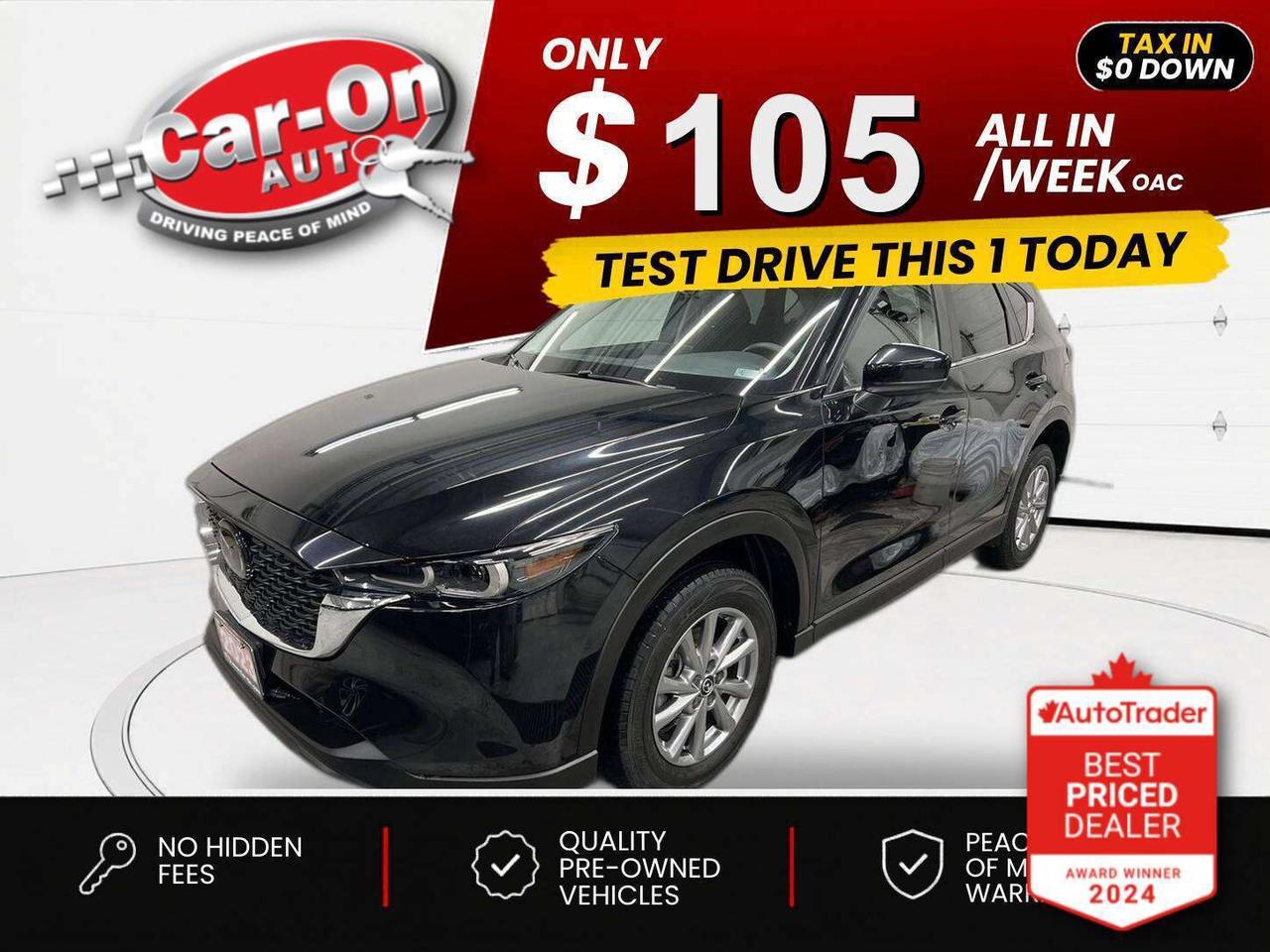 $0 DOWN $105/WEEK ALL IN INCLUDING ONTARIO TAXES O.A.C* All-Wheel Drive w/ Heated seats, Android Auto/ Apple CarPlay, 17-inch alloys, adaptive cruise control, blind spot monitor, rear cross-traffic alert, pre-collision system, lane departure alert, backup camera, air conditioning, keyless entry w/ push start, rain-sensing wipers, power locks, power windows, power mirrors, automatic headlights w/ auto highbeams, Bluetooth and drive mode selector!!