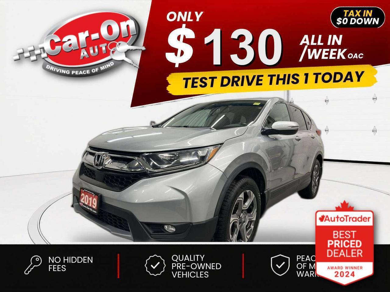 $0 DOWN $130/WEEK ALL IN INCLUDING ONTARIO TAXES O.A.C* EX-L All-Wheel Drive w/ Sunroof, leather, heated seats & steering, Android Auto/ Apple CarPlay, remote start, 18-inch alloys, adaptive cruise control, LaneWatch blind spot display, pre-collision system, lane departure warning, backup camera, dual-zone climate control, keyless entry w/ push start, power liftgate, full power group incl. power drive & passenger seats, automatic headlights w/ auto highbeams, garage door opener, Bluetooth and Sirius XM!!
