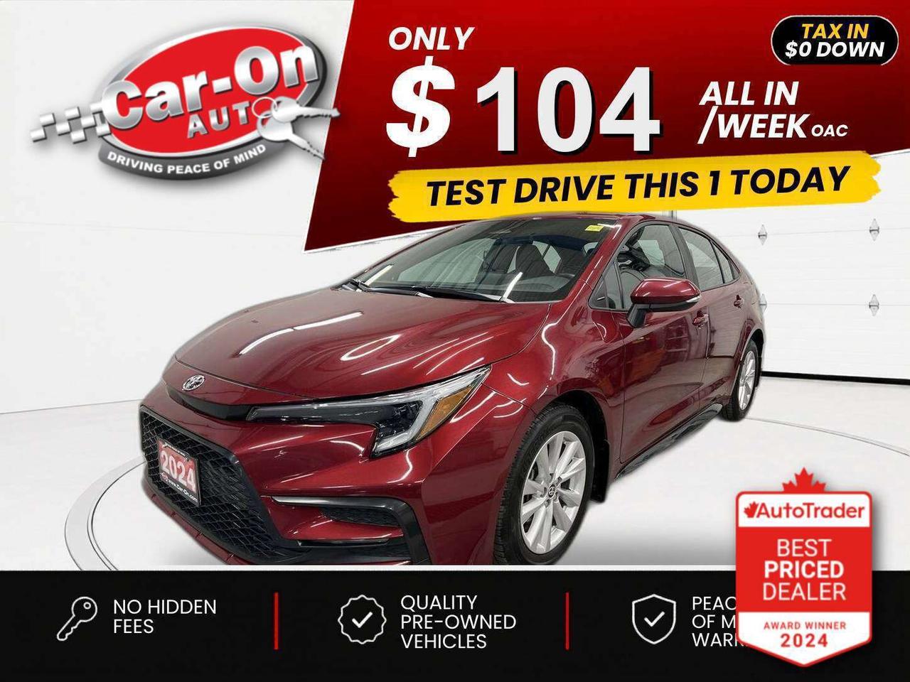 2024 Toyota Corolla $0 DOWN $104/WEEK ALL IN Photo0