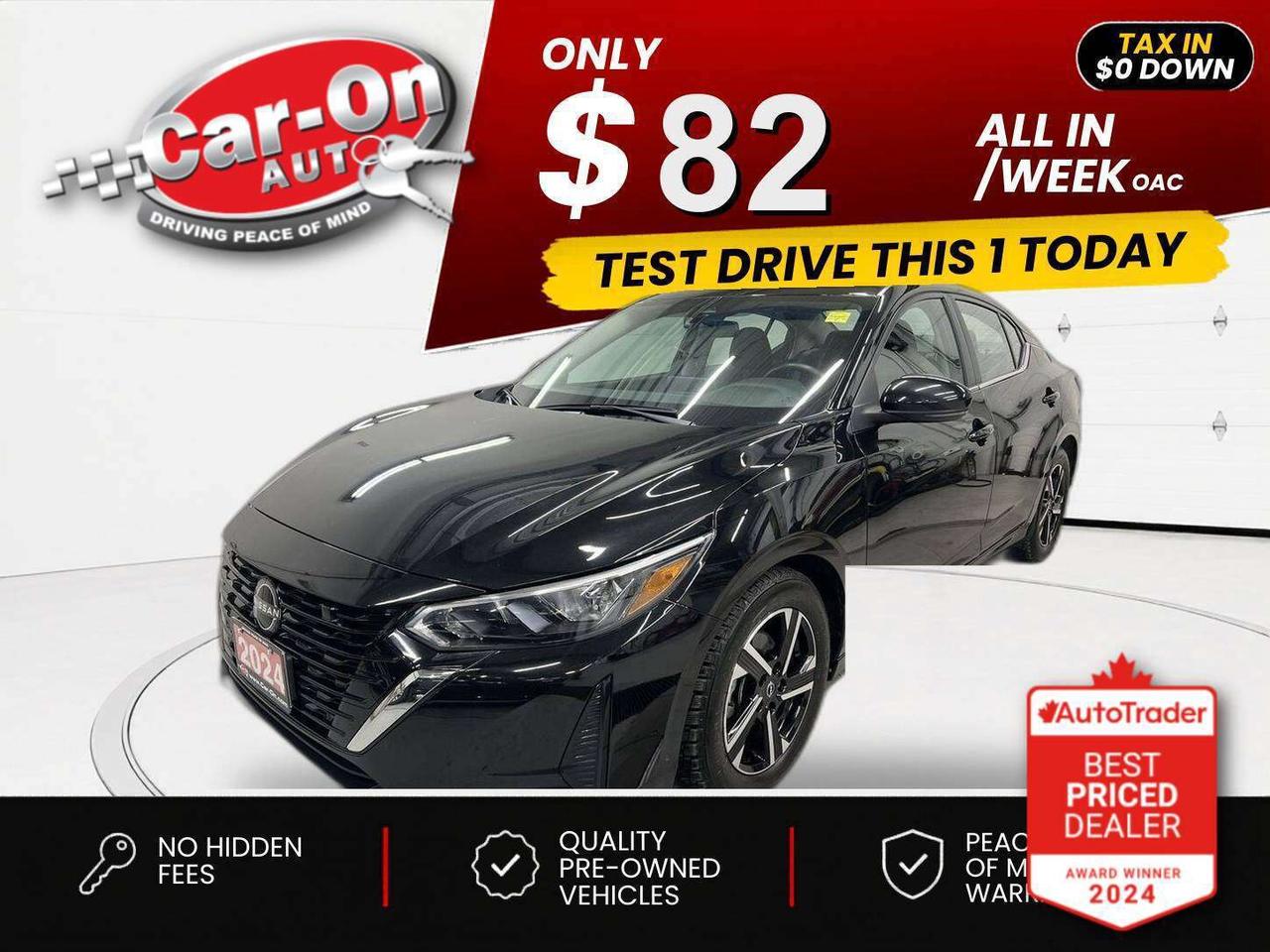 $0 DOWN $82/WEEK ALL IN INCLUDING ONTARIO TAXES O.A.C* SV w/ Heated seats, Android Auto/ Apple CarPlay, remote start, 16-inch alloys, adaptive cruise control, blind spot monitor, rear cross-traffic alert, pre-collision system, lane departure warning, backup camera, dual-zone climate control, keyless entry w/ push start, power locks, power mirrors, power windows, automatic headlights w/ auto highbeams, Bluetooth and Sirius XM!!*This car was used as a previous daily rental*
