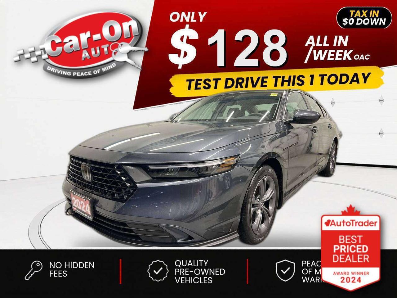 $0 DOWN $127/WEEK ALL IN INCLUDING ONTARIO TAXES O.A.C* Sunroof, heated seats, Android Auto/ Apple CarPlay, remote start, 17-inch alloys, adaptive cruise control, blind spot monitor, rear cross-traffic alert, pre-collision system, traffic sign recognition, lane departure warning, backup camera, dual-zone climate control, keyless entry w/ push start, power seat, power windows, power mirrors, power locks, automatic headlights w/ auto highbeams and Bluetooth!!