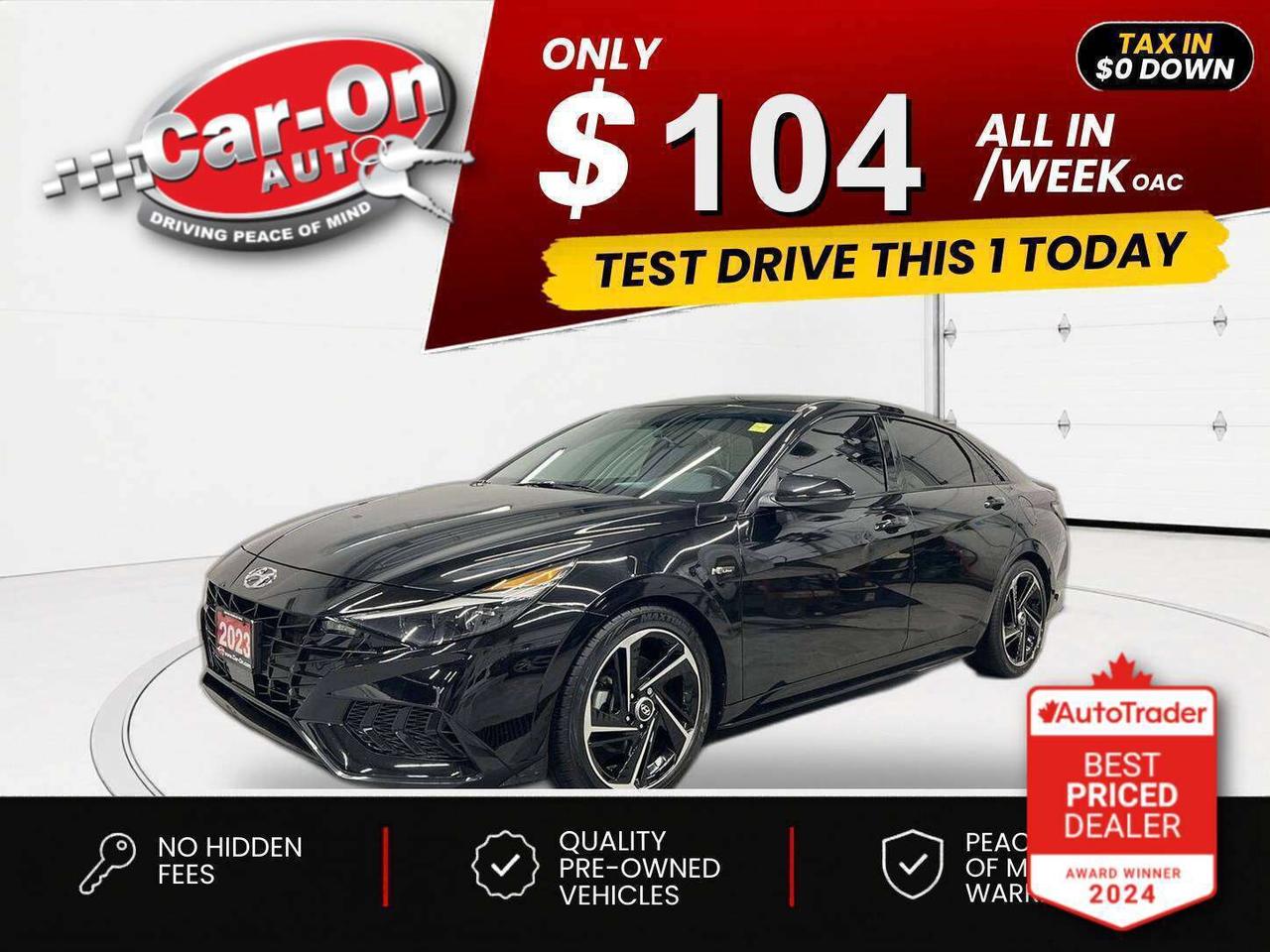 $0 DOWN $104/WEEK ALL IN INCLUDING ONTARIO TAXES O.A.C* TOP OF THE LINE N LINE ULTIMATE W/ 200HP TURBO ENGINE!! Leather sport seats, sunroof, heated seats & steering, premium 18-inch black alloys, 10.25-inch touchscreen w/ Android Auto/ Apple CarPlay, remote start, navigation, adaptive cruise control w/ stop & go, blind spot monitor, rear cross-traffic alert, pre-collision system, highway driving assist, lane departure warning, backup camera, sport tuned suspension, premium Bose audio system, dual-zone climate control, keyless entry w/ push start, paddle shifters, full power group incl. power seat, automatic headlights w/ auto highbeams, Bluetooth and Sirius XM!!