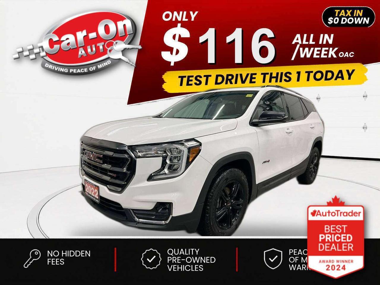 $0 DOWN $116/WEEK ALL IN INCLUDING ONTARIO TAXES O.A.C* LOADED AT4 ALL-WHEEL DRIVE!! Heated leather seats & steering, remote start, blind spot monitor, rear cross-traffic alert, pre-collision system, lane change alert, backup camera, 17-inch black alloys, Android Auto/ Apple CarPlay, dual-zone climate control, automatic headlights w/ auto highbeams, keyless entry w/ push start, power group, full power group incl. power driver & passenger seats w/ driver memory, tow hitch, drive mode selector, cruise control and Bluetooth!!