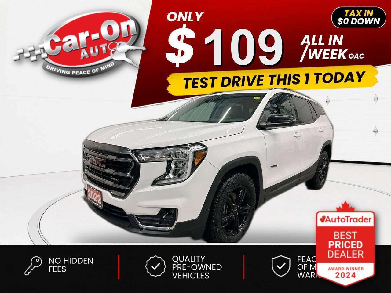 $0 DOWN $109/WEEK ALL IN INCLUDING ONTARIO TAXES O.A.C* LOADED AT4 ALL-WHEEL DRIVE!! Heated leather seats & steering, remote start, blind spot monitor, rear cross-traffic alert, pre-collision system, lane change alert, backup camera, 17-inch black alloys, Android Auto/ Apple CarPlay, dual-zone climate control, automatic headlights w/ auto highbeams, keyless entry w/ push start, power group, full power group incl. power driver & passenger seats w/ driver memory, tow hitch, drive mode selector, cruise control and Bluetooth!!