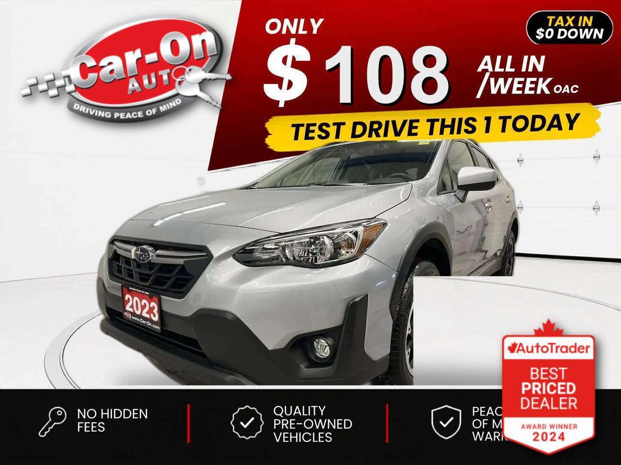 $0 DOWN $108/WEEK ALL IN INCLUDING ONTARIO TAXES O.A.C* Touring All-Wheel Drive w/ Heated seats, Android Auto/ Apple CarPlay, 17-inch alloys, adaptive cruise control, pre-collision system, lane departure warning, backup camera, automatic climate control, keyless entry w/ push start, paddle shifters, power windows, power mirrors, power locks, automatic headlights, X-Mode, Bluetooth and Sirius XM!!*This car was used as a previous daily rental*