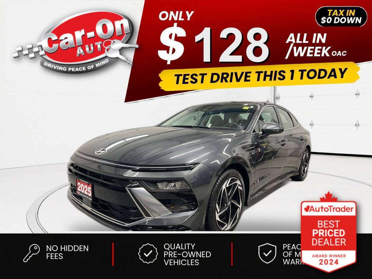 $0 DOWN $128/WEEK ALL IN INCLUDING ONTARIO TAXES O.A.C* LOADED TREND ALL-WHEEL DRIVE!! Leather, panoramic sunroof, heated/cooled front seats, Android Auto/ Apple CarPlay, remote start, 18-inch alloys, adaptive cruise control, blind spot monitor, rear cross-traffic alert, pre-collision system, traffic sign assist lane, departure warning, backup camera, dual-zone climate control, keyless entry w/ push start, full power group incl. power driver & passenger seats w/ driver memory, automatic headlights w/ auto highbeams, Bluetooth and Sirius XM!!