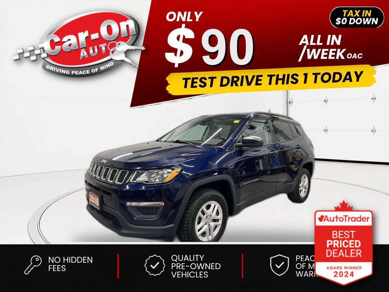 $0 DOWN $90/WEEK ALL IN INCLUDING ONTARIO TAXES O.A.C* Sport 4X4 w/ heated seats & steering, remote start, backup camera, 16-inch alloys, air conditioning, keyless entry, power locks, power windows, power mirrors, leather-wrapped steering wheel, drive mode selector, cruise control, and Bluetooth!!