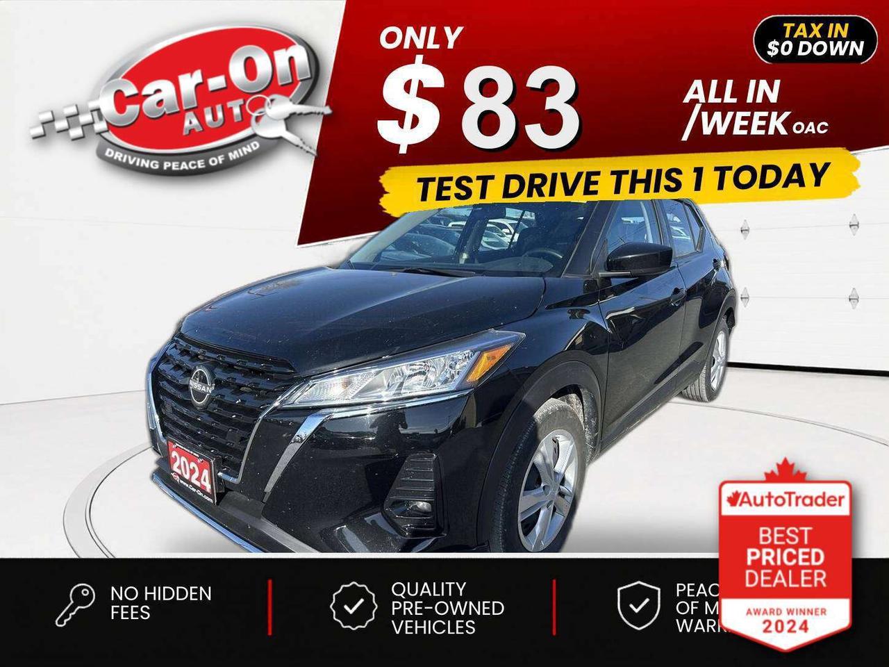$0 DOWN $83/WEEK ALL IN INCLUDING ONTARIO TAXES O.A.C* ONLY 31,000KMS!! Heated seats, Android Auto/ Apple CarPlay, blind spot monitor, rear cross-traffic alert, pre-collision system, lane departure warning, backup camera, air conditioning, keyless entry w/ push start, power locks, power windows, power mirrors, automatic headlights w/ auto highbeams, cruise control and Bluetooth!! *This car was used as a previous daily rental*