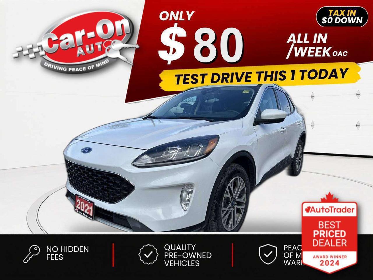 $0 DOWN $80/WEEK ALL IN INCLUDING ONTARIO TAXES O.A.C* SEL All-Wheel Drive w/ Leather, Android Auto/ Apple CarPlay, heated seats & steering, remote start, 18-inch alloys, adaptive cruise control, blind spot monitor, rear cross-traffic alert, pre-collision system, lane departure warning, backup camera w/ rear park sensors, dual-zone climate control, keyless entry w/ push start, full power group incl. power seat, automatic headlights w/ auto highbeams, Bluetooth, drive mode selector and more!!*This car was used as a previous daily rental*