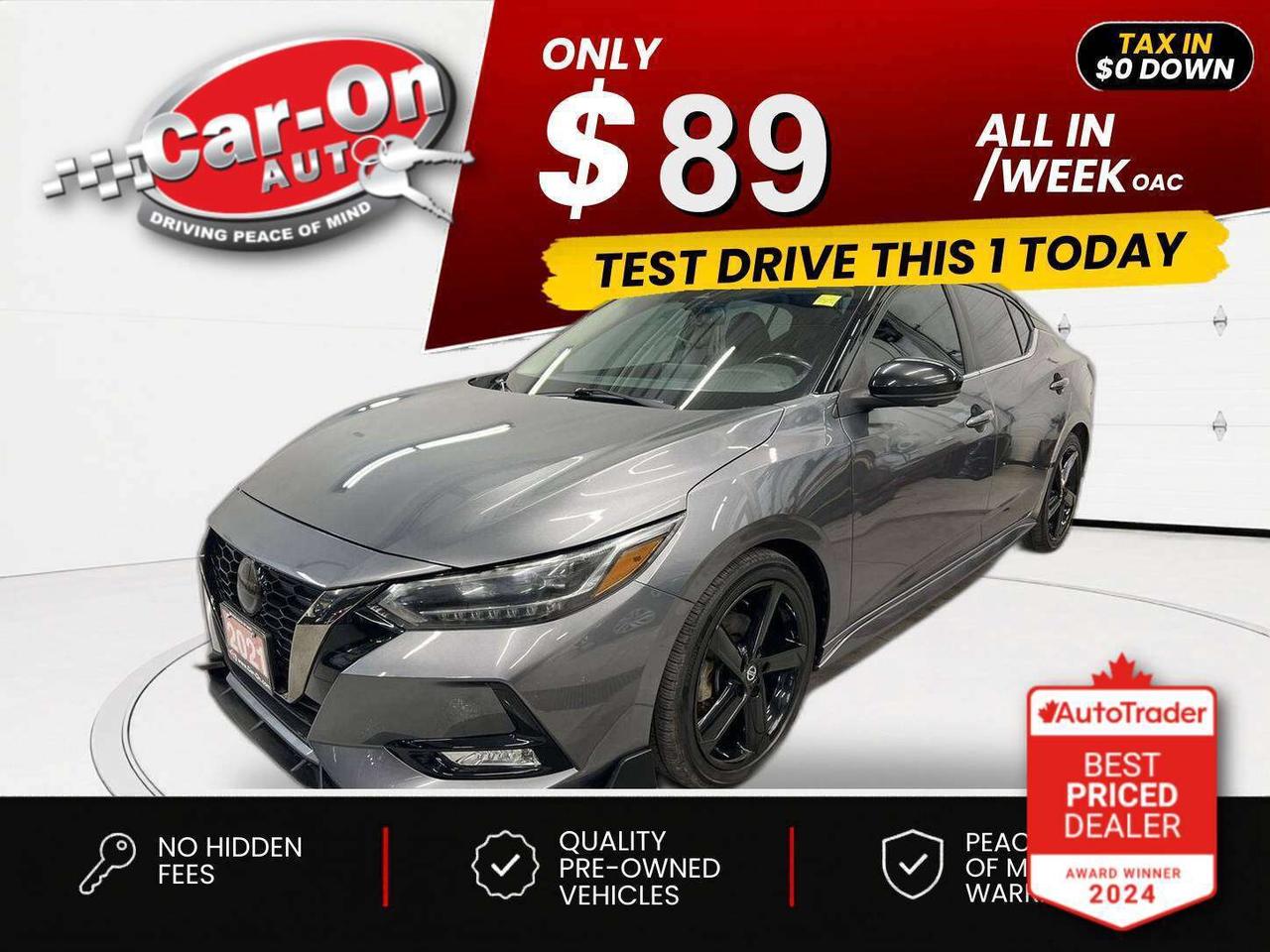 $0 DOWN $89/WEEK ALL IN INCLUDING ONTARIO TAXES O.A.C* SR Premium w/ Leather, sunroof, heated seats & steering, 360 camera, Android Auto/ Apple CarPlay, remote start, 18-inch alloys, adaptive cruise control, blind spot monitor, rear cross-traffic alert, pre-collision system, lane departure warning, dual-zone climate control, keyless entry w/ push start, full power group incl. power seat, automatic headlights w/ auto highbeams, Bluetooth and Sirius XM!!