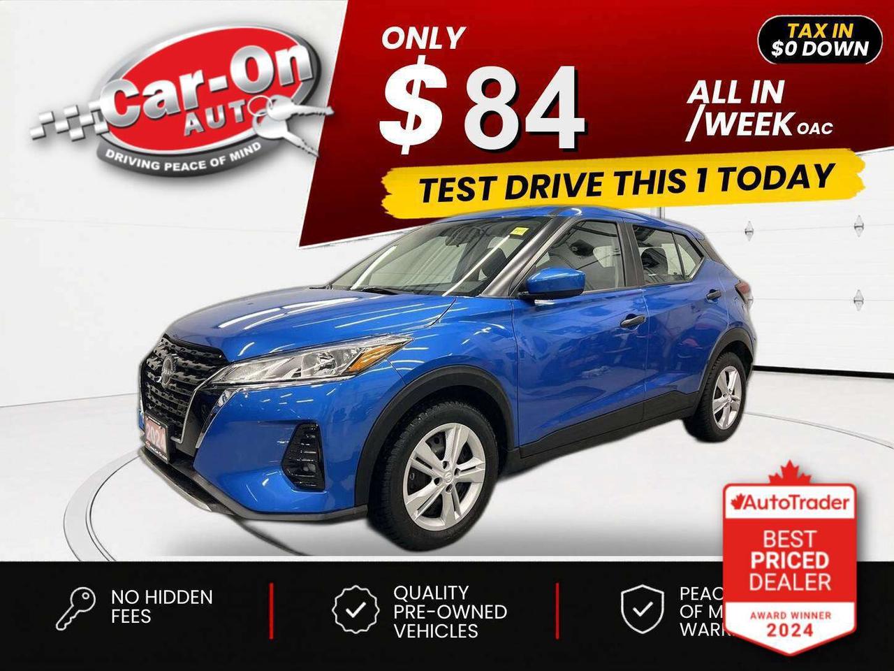 $0 DOWN $84/WEEK ALL IN INCLUDING ONTARIO TAXES O.A.C* ONLY 27,000KMS!! Android Auto/ Apple CarPlay, blind spot monitor rear cross-traffic alert, pre-collision system, lane departure warning, backup camera, air conditioning, keyless entry w/ push start, power locks, power mirrors, power windows, automatic headlights, cruise control and Bluetooth!!*This car was used as a previous daily rental*