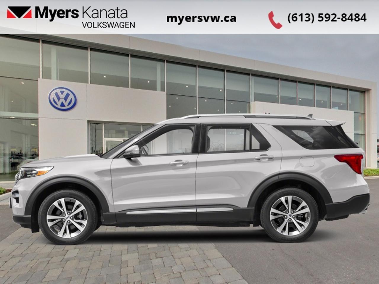 <b>Leather Seats,  Heated Seats,  Cooled Seats!</b><br> <br>  Compare at $32249 - Our Price is just $31310! <br> <br>This Explorer was built to do more than just get groceries, with all-new technologies, this SUV was built for adventure. This 2020 Ford Explorer is fresh on our lot in Kanata.<br> <br>This all-new Ford Explorer is the ultimate exploration vehicle with plenty of style and space for all of your passengers and cargo. It has the hauling capabilities of a midsize SUV combined with strong off-road capabilities. Whether your next family adventure is to the grocery store or over a high mountain pass, the Ford Explorer was built to get you there with ease.<br> <br>This SUV has 128,540 km. Its Star White Tri- in colour. It has an Automatic transmission and is powered by a 365HP 3.0L V6 Cylinder Engine. <br> <br> Our Explorers trim level is Platinum. Upgrading to this luxurious Ford Explorer Platinum is an excellent choice as it comes with exclusive aluminum wheels and classy exterior styling, a massive sunroof and a large color touchscreen featuring navigation, Apple CarPlay, Android Auto, SYNC and a premium Bang & Olufsen audio system. It also features LED lights with front fog lights, perforated Tri-Diamond leather heated and cooled seats with accent stitching, genuine wood trim, a power tailgate, heated steering wheel, split folding rear seats, front and rear parking assist, Ford Co-Pilot360 featuring lane keep assist, blind spot detection, cross traffic alert, active park assist, forward collision warning and evasion assist, a proximity key with push button start, remote engine start, FordPass Connect 4G LTE WiFi plus much more. This vehicle has been upgraded with the following features: Leather Seats, Heated Seats, Cooled Seats.<br> To view the original window sticker for this vehicle view this <a href=http://www.windowsticker.forddirect.com/windowsticker.pdf?vin=1FM5K8HCXLGA85398 target=_blank>http://www.windowsticker.forddirect.com/windowsticker.pdf?vin=1FM5K8HCXLGA85398</a>. <br/><br> <br>To apply right now for financing use this link: <a href=https://www.myersvw.ca/en/form/new/financing-request-step-1/44 target=_blank>https://www.myersvw.ca/en/form/new/financing-request-step-1/44</a><br> <br/><br>Backed by Myers Exclusive NO Charge Engine/Transmission for life program lends itself for your peace of mind and you can buy with confidence. Call one of our experienced Sales Representatives today and book your very own test drive! Why buy from us? Move with the Myers Automotive Group since 1942! We take all trade-ins - Appraisers on site - Full safety inspection including e-testing and professional detailing prior delivery! <br><br>*LIFETIME ENGINE TRANSMISSION WARRANTY NOT AVAILABLE ON VEHICLES MARKED AS-IS, VEHICLES WITH KMS EXCEEDING 140,000KM, VEHICLES 8 YEARS & OLDER, OR HIGHLINE BRAND VEHICLES (eg.BMW, INFINITI, CADILLAC, LEXUS...). FINANCING OPTIONS NOT AVAILABLE ON VEHICLES MARKED AS-IS OR AS-TRADED.<br> Come by and check out our fleet of 50+ used cars and trucks and 210+ new cars and trucks for sale in Kanata.  o~o