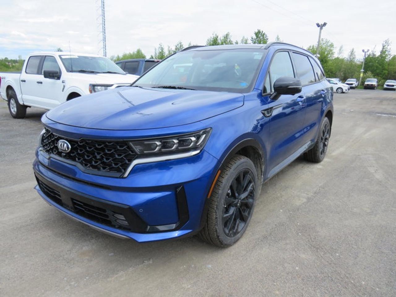 New Price!2 2021 Kia Sorento SX AWD 8-Speed DCT 2.5L I4 DGI Turbocharged DOHC 16V LEV3-ULEV70 281hpAWD, 3.316 Axle Ratio, 3rd row seats: split-bench, 4-Wheel Disc Brakes, 6 Speakers, ABS brakes, Air Conditioning, Alloy wheels, AM/FM radio: SiriusXM, Apple CarPlay & Android Auto, Auto High-beam Headlights, Auto-dimming Rear-View mirror, Automatic temperature control, Brake assist, Bumpers: body-colour, Compass, Delay-off headlights, Driver door bin, Driver vanity mirror, Dual front impact airbags, Dual front side impact airbags, Electronic Stability Control, Emergency communication system: UVO link, Four wheel independent suspension, Front anti-roll bar, Front Bucket Seats, Front dual zone A/C, Front fog lights, Front reading lights, Fully automatic headlights, Garage door transmitter: HomeLink, Heads-Up Display, Heated & Ventilated Front Bucket Seats, Heated door mirrors, Heated front seats, Heated rear seats, Heated steering wheel, Illuminated entry, Knee airbag, Leather Shift Knob, Leather steering wheel, Low tire pressure warning, Memory seat, Navigation System, Occupant sensing airbag, Outside temperature display, Overhead airbag, Panic alarm, Passenger door bin, Passenger vanity mirror, Power door mirrors, Power driver seat, Power Liftgate, Power moonroof, Power passenger seat, Power steering, Power windows, Pure Leather Seat Trim, Radio data system, Radio: Bose Premium Audio, Rain sensing wipers, Rear air conditioning, Rear anti-roll bar, Rear window defroster, Rear window wiper, Remote keyless entry, Roof rack: rails only, Security system, Speed control, Speed-sensing steering, Split folding rear seat, Spoiler, Steering wheel mounted audio controls, Tachometer, Telescoping steering wheel, Tilt steering wheel, Traction control, Trip computer, Turn signal indicator mirrors, Variably intermittent wipers, Ventilated front seats, Wheels: 20 A-Type Black Painted Alloy.Certification Program Details: 80 Point Inspection Fresh Oil Change Full Vehicle Detail Full tank of Gas 2 Years Fresh MVI Brake through InspectionAt Steele GMC Buick Fredericton, were proud to be your Used Car Mega Center serving drivers all across Atlantic Canada from Fredericton, Oromocto, New Maryland, Woodstock, Saint John, and Moncton in New Brunswick, to Nova Scotia, Prince Edward Island, and Newfoundland. Our inventory features all makes and models of used cars, trucks, SUVs, and vans, giving you the best selection in the region. Whether you need a fuel-efficient sedan, a family SUV, or a rugged pickup, youll find it right here at Steele GMC Buick Fredericton. With our Market Value Pricing, every vehicle is priced based on real-time market conditions, ensuring you get the best possible deal without the hassle of negotiating. We keep pricing transparent and competitive so you can shop with total confidence. No matter your credit situation good, bad, or no credit at all youre approved. Our finance experts work with lenders across Atlantic Canada to find the best terms for your budget, including second-chance financing, newcomer programs, and credit rebuilding solutions. As part of Steele Auto Group, Atlantic Canadas most diversified automotive group with 47 dealerships representing 27 brands, we offer unmatched selection, buying power, and customer support. That means if the vehicle you want isnt on our Fredericton lot, we can source it quickly from our massive dealer network across the Maritimes. When it comes to used vehicles, Steele GMC Buick Fredericton is the destination for drivers all across Atlantic Canada delivering market value pricing, every make and model, and guaranteed credit approval so you can get on the road with confidence.Steele Auto Group is the most diversified group of automobile dealerships in Atlantic Canada, with 47 dealerships selling 27 brands and an employee base of well over 2300.