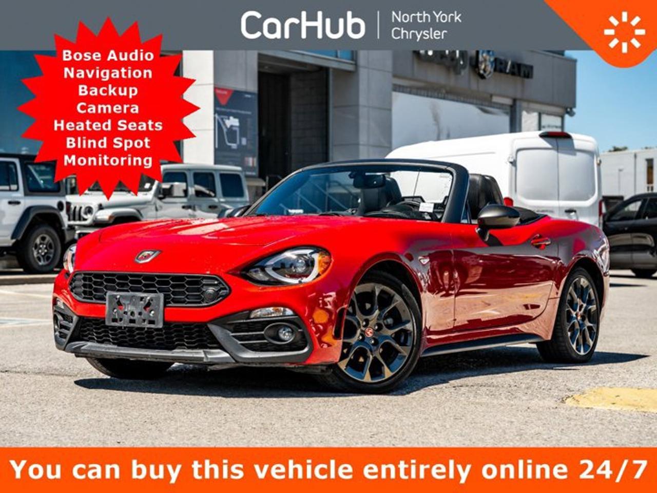 2017 Fiat 124 Spider Abarth Bose Audio Navi Backup Cam Heated Seats Blind Spot Monitoring