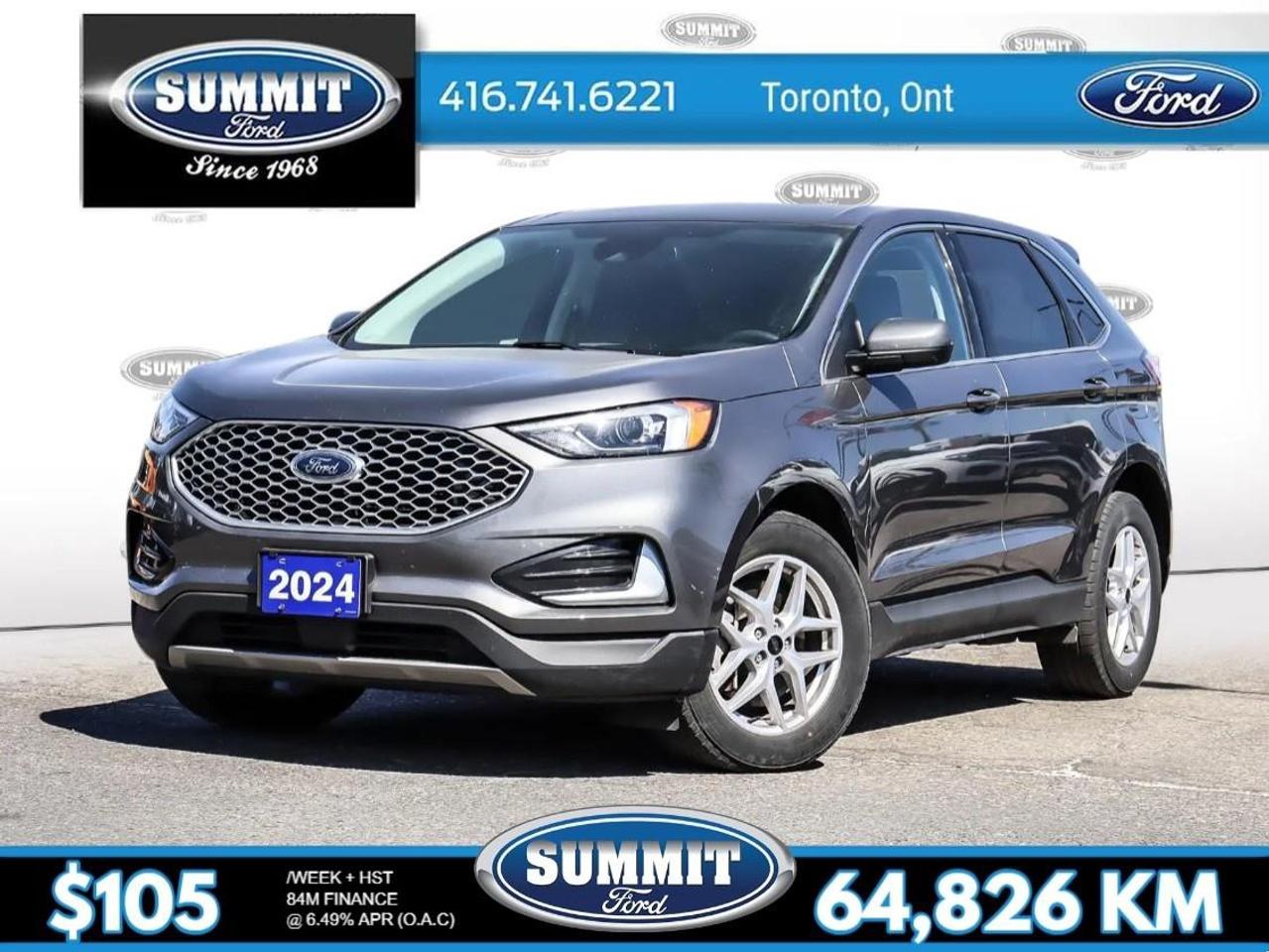<p>Experience the sophistication of the 2024 Ford Edge SEL AWD, presented in a captivating gray tone. This SUV combines all-wheel drive with an automatic transmission for confident handling across diverse terrains.</p><p>Admire its bold styling, further enhanced by striking alloy wheels. Inside, indulge yourself in the luxurious ambiance of a black leather interior, designed for both comfort and convenience. The smart layout offers versatility, emphasizing ease of use with features such as a power lift gate.</p><p>Stay seamlessly connected and secure with state-of-the-art technology, including a backup camera, Bluetooth connection, and smart device integration. Navigate your drive with confidence thanks to advanced safety features like lane assist, brake assist, and parking sensors. Enjoy the added convenience of remote start, a wi-fi hotspot, and a comprehensive satellite radio system.</p><p>Ideal for families or adventurers seeking a balance of style and performance, the Ford Edge is perfect for those who value comfort, connectivity, and safety. Dont miss out on experiencing this exceptional vehiclecontact Summit Ford today for more details!</p>