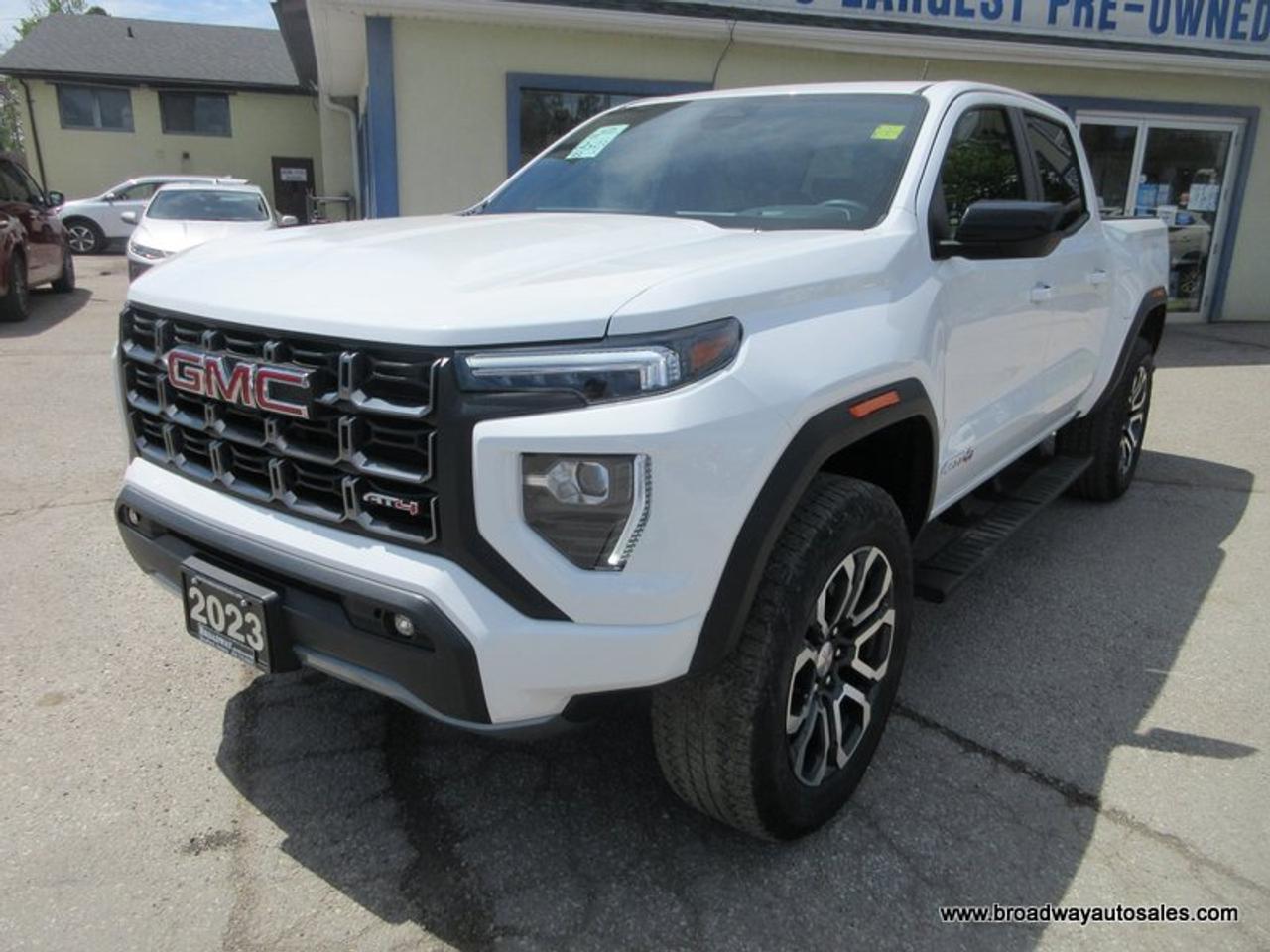 2023 GMC Canyon LOADED AT4-VERSION 5 PASSENGER 2.7L - DOHC.. 4X4.. CREW-CAB.. SHORTY.. POWER SUNROOF.. LEATHER.. HEATED/AC SEATS.. BOSE AUDIO.. BACK-UP CAMERA..