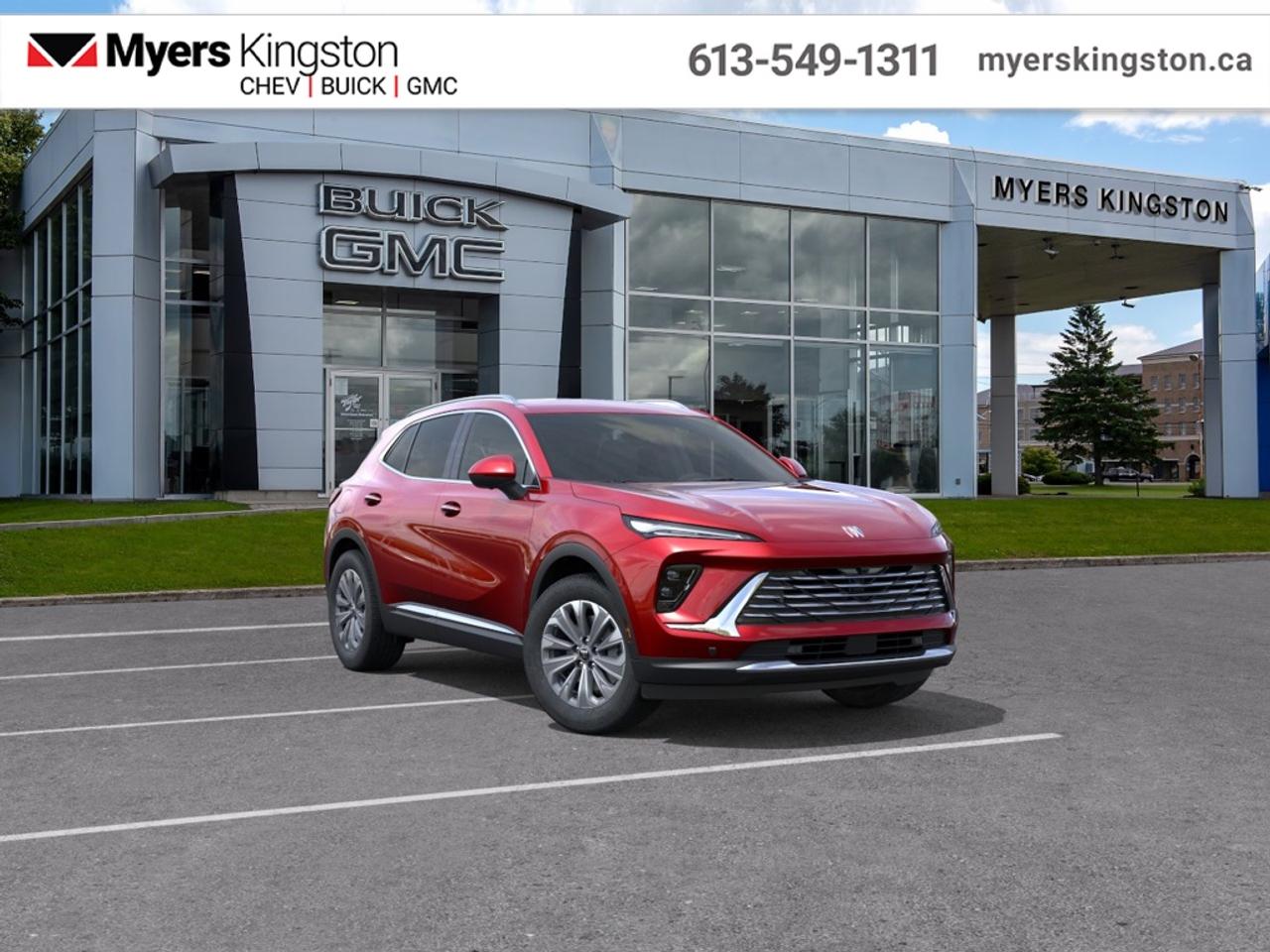 <b>360 Camera,  Wireless Charging,  Power Liftgate,  Remote Start,  Heated Steering Wheel!</b><br> <br> The 2026 Buick Envision blends refined luxury, modern technology and compact-SUV versatility in a style-forward package.<br> <br>The 2026 Buick Envision offers drivers a sophisticated crossover experience that pairs elegant design with modern technology and capable handling. Inside, youll enjoy a cabin filled with refined touches, intuitive controls and the kind of comfort suited for daily needs or longer drives. With all-wheel drive as standard, thoughtful amenities, and Buicks commitment to safety, the Envision presents a compelling option for those seeking upscale performance in a compact SUV.<br> <br>This Brill Red SUV has an Automatic transmission and is powered by a 228HP 2.0L 4 Cylinder Engine. <br> <br> Our Envisions trim level is Preferred. This great-looking SUV is decked with great standard features such as power liftgate for rear cargo access, an HD surround vision system, a wireless charging pad for mobile devices, and an ultra-wide infotainment screen with wireless Apple CarPlay and Android Auto. Safety features include adaptive cruise control, blind zone steering assist, lane keep assist with lane departure warning, rear park assist, and rear cross traffic braking. Additional features also include remote engine start, keyless open, a heated steering wheel, heated front seats, and even more. This vehicle has been upgraded with the following features: 360 Camera, Wireless Charging, Power Liftgate, Remote Start, Heated Steering Wheel, Adaptive Cruise Control, Blind Spot Detection.<br><br> <br>To apply right now for financing use this link: <a href=https://www.taylorautomall.com/finance/apply-for-financing/ target=_blank>https://www.taylorautomall.com/finance/apply-for-financing/</a><br> <br/>2.79% financing for 84 months. Incentives expire 2026-08-31. See dealer for details. <br><br>HST, licensing, and Federal luxury tax (if applicable) are extra. <br><br> Come by and check out our fleet of 60+ used cars and trucks and 180+ new cars and trucks for sale in Kingston.  o~o