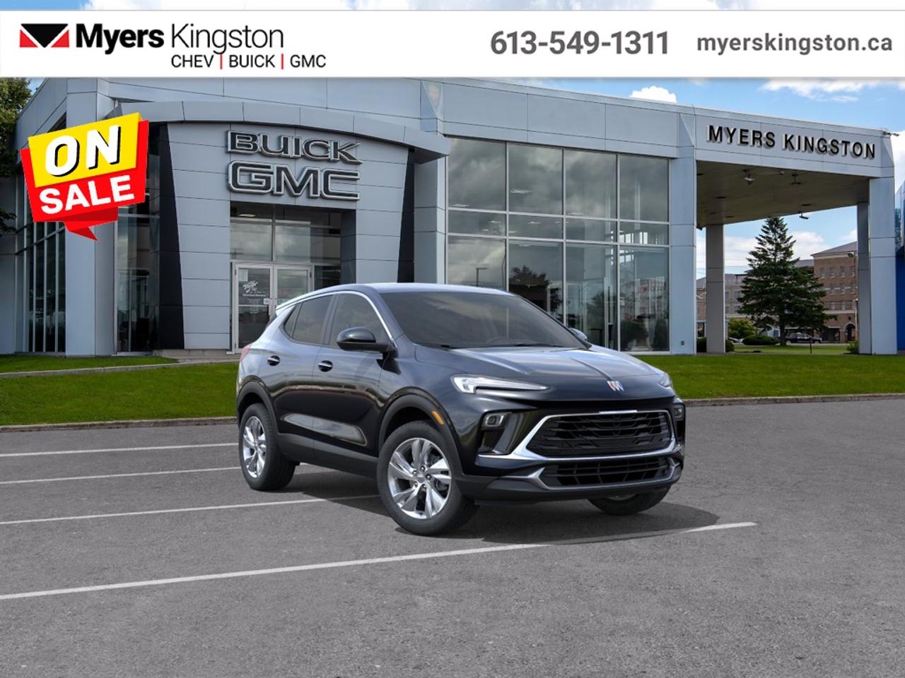 <b>Heated Seats,  Heated Steering Wheel,  Remote Start,  Lane Keep Assist,  Lane Departure Warning!</b><br> <br>  SPECIAL! GM EMPLOYEE PRICING ON NOW! Was $37355. Now $35535! $1820 discount until Jul 31!  <br> <br/>Show up in this Encore GX and you show up exuding poise and style.<br> <br>This intelligently engineered Encore GX is ready to hit the road with versatile seating and cargo, stunning style, and an adventurous spirit. This SUV can fit your life, fit into your life, and help you find where you fit in all in one drive. With efficient power delivery and an engaging infotainment system, even the longest trips are made fun. For the evolution of the luxury family SUV, look no further than this Buick Encore GX.<br> <br>This Ebony Twilight Metallic SUV has an Automatic transmission and is powered by a 155HP 1.3L 3 Cylinder Engine. <br> <br> Our Encore GXs trim level is Preferred AWD. This Encore GX in the Preferred trim rewards you with great standard features such as heated front seats, a heated steering wheel, remote engine start, and an 11-inch touchscreen with wireless Apple CarPlay and Android Auto. Safety features include lane change alert with side blind zone alert, lane keep assist with lane departure warning, forward collision alert, and front pedestrian braking. This vehicle has been upgraded with the following features: Heated Seats, Heated Steering Wheel, Remote Start, Lane Keep Assist, Lane Departure Warning, Apple CarPlay, Android Auto.<br><br> <br>To apply right now for financing use this link: <a href=https://www.taylorautomall.com/finance/apply-for-financing/ target=_blank>https://www.taylorautomall.com/finance/apply-for-financing/</a><br> <br/>Weve discounted this vehicle $1820. 4.99% financing for 84 months. Incentives expire 2026-07-31. See dealer for details. <br><br>HST, licensing, and Federal luxury tax (if applicable) are extra. <br><br> Come by and check out our fleet of 60+ used cars and trucks and 170+ new cars and trucks for sale in Kingston.  o~o