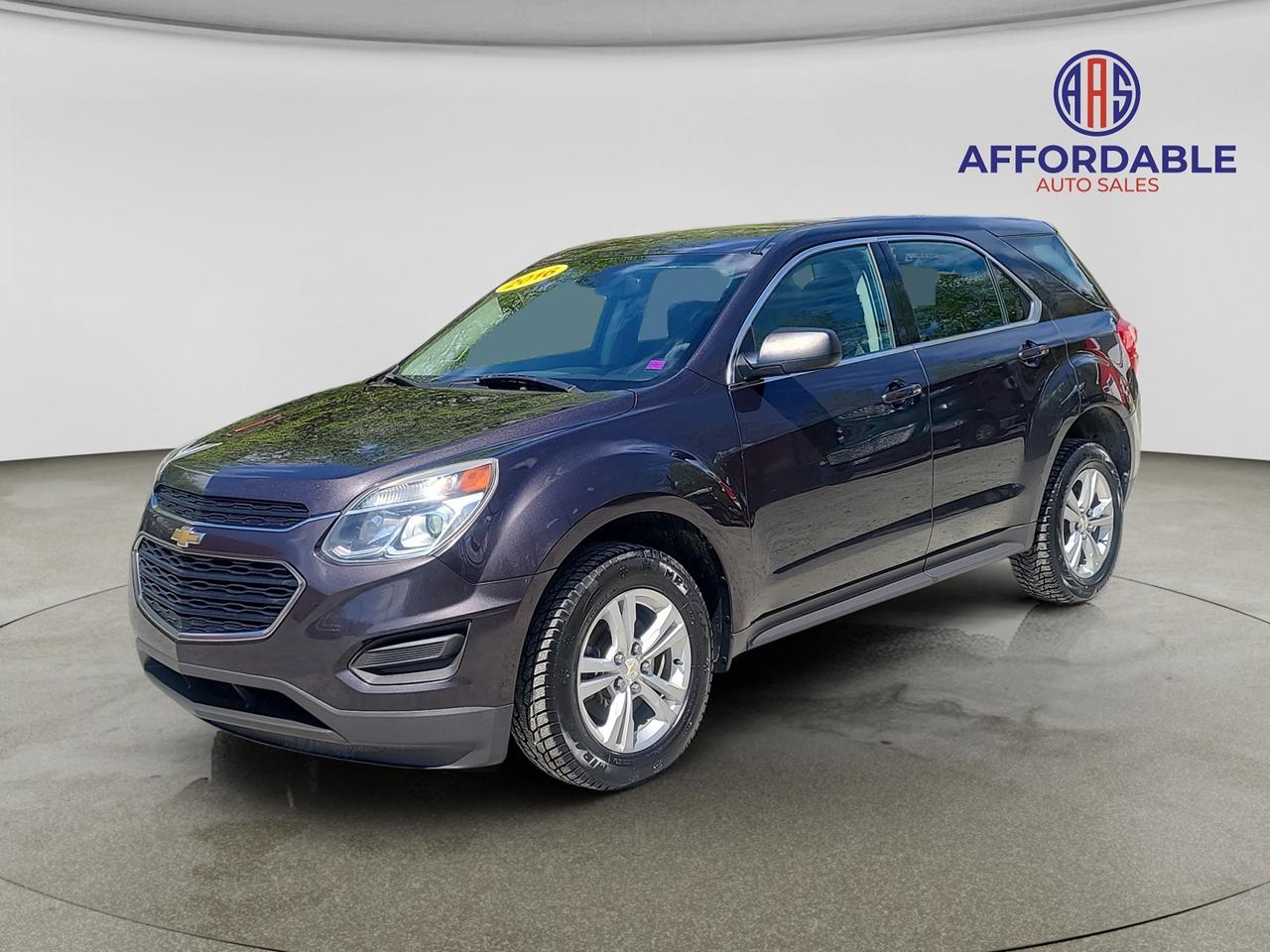 <p><strong>Affordable Auto Sales&nbsp;</strong><br><strong>Affordable 2016 CHEVROLET EQUINOX LS AWD &ndash; Clean Carfax!</strong></p><p><br><em><strong>KEY HIGHLIGHTS!!!</strong></em><br>Great Deal + Easy Financing Available!<br>We price all of our vehicles below market value for a quick sale! Cash or financing options are available for qualified buyers.<br>&nbsp; &nbsp; &bull; &nbsp; &nbsp;Automatic Transmission<br>&nbsp; &nbsp; &bull; &nbsp; &nbsp;Clean Carfax<br>&nbsp; &nbsp; &bull; &nbsp; &nbsp;Auto, AWD, 2.4L 4cyl, Gas<br>&nbsp; &nbsp; &bull; &nbsp; &nbsp;Fresh oil change, or like-new oil.<br>&nbsp; &nbsp; &bull; &nbsp; &nbsp;Tires to match the season!<br>&nbsp; &nbsp; &bull; &nbsp; &nbsp;30 DAY Powertrain Warranty with Extended Options Available<br>&nbsp; &nbsp; &bull; &nbsp; &nbsp;150,000 Kilometres!<br>&nbsp; &nbsp; &bull; &nbsp; &nbsp;Brand new 2-year inspection &ndash; Fully certified!<br>&nbsp; &nbsp; &bull; &nbsp; &nbsp;Delivery available anywhere in Atlantic Canada!</p><p><br><em><strong>FINANCING AVAILABLE!!!</strong></em></p><p>Submit Your Application at www.affordableautosales.ca (http://www.affordableautosales.ca/)</p><p>Call / Text: 902-890-9423<br>Email: info@affordableautosales.ca</p><p>Affordable Auto Sales<br>(902) 890-9423</p>