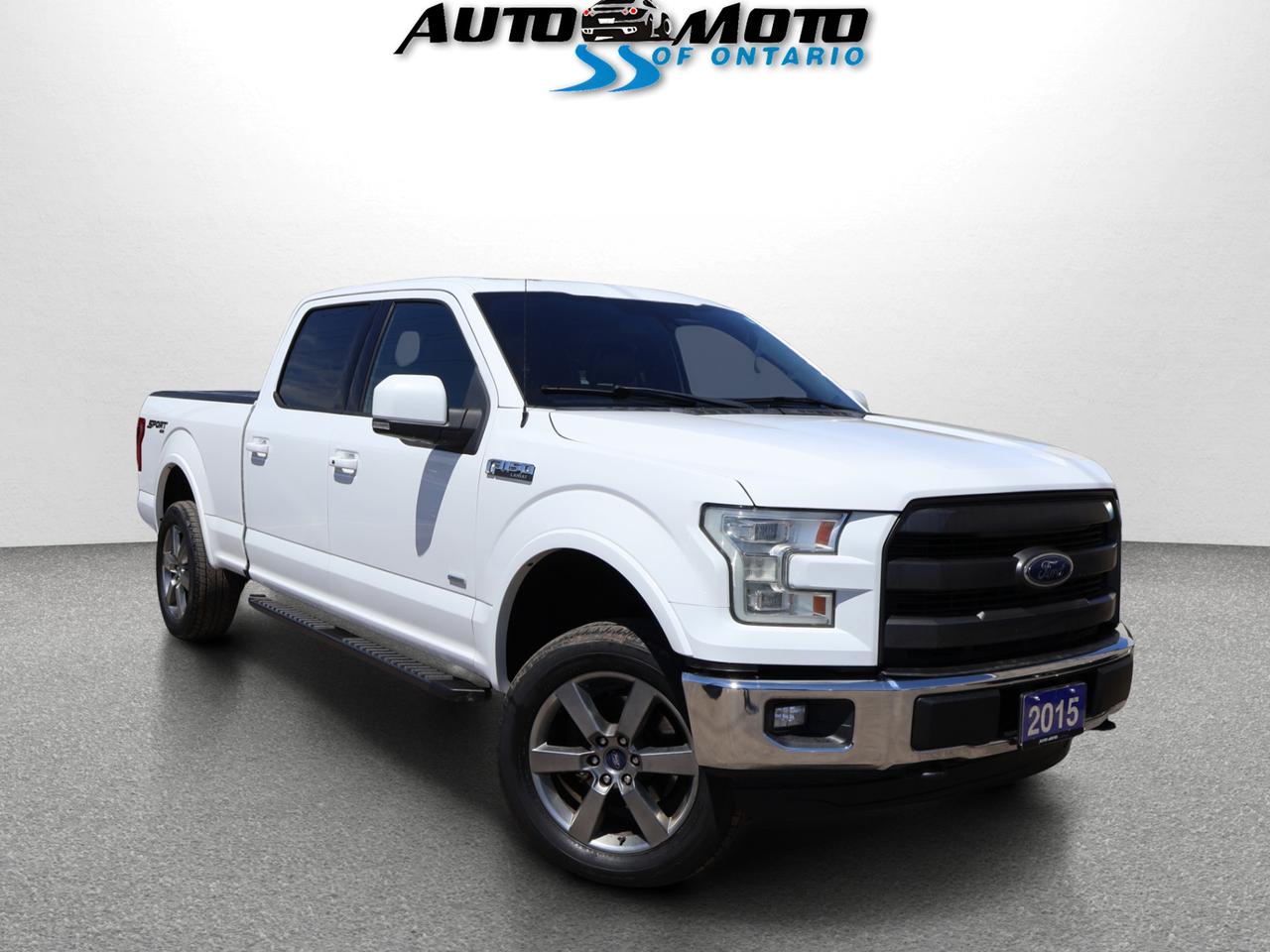 Used 2015 Ford F-150 3.5L V6 LARIAT-SPORT PKG CREW 4WD CERTIFIED *1 OWNER* CAMERA NAV BLUETOOTH LEATHER HEATED SEATS PANO ROOF CRUISE ALLOYS for sale in Burlington, ON