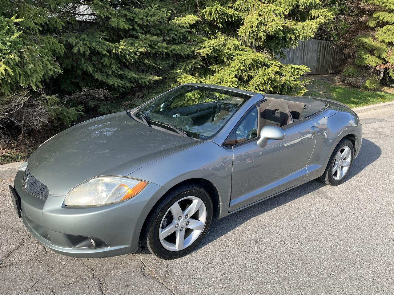 <html>
<p>YES,.ONLY 59,616 MILES (US VEHICLE)!!!</p>
<br>
<p>2009 MITSUBISHI ECLIPSE GS CONVERTIBLE - ECONOMICAL 4 CYLINDER MODEL (2.4 LITRE) AUTOMATIC TRANSMISSION, POWER CONVERTIBLE TOP/ROOF, AIR CONDITIONING, CRUISE CONTROL, FOG LIGHTS, ALLOYS WHEELS, PS, PB, PM, PW, POWER TRUNK, KEYLESS ENTRY, AND MORE!!!</p>
<br>
<br>
<br>
<p> THE FOLLOWING FEATURES LISTED BELOW ARE ALL INCLUDED IN THE SELLING PRICE:</p>
<br>
<br>
<br>
<p>***CARFAX VEHICLE HISTORY REPORT</p>
<br>
<br>
<br>
<p>***ALL ORIGINAL MANUALS, BOOKS AND KEYS/REMOTE INCLUDED IN THE SELLING PRICE! </p>
<br>
<br>
<br>
<p>$9,999.00 PLUS HST, LICENCE & OMVIC ($22.00) FEE EXTRA. </p>
<br>
<br>
<br>
<p>NO OTHER (HIDDEN) FEES EVER!</p>
<br>
<br>
<br>
<p>YOU CERTIFY AND YOU SAVE $$$</p>
<br>
<br>
<br>
<p>AT THIS PRICE (NOT CERTIFIED)- NOT INSPECTED) - SOLD AS IS / AS TRADED-IN, This vehicle is being sold AS IS, unfit, not e-tested and is not represented as being in road worthy condition, mechanically sound or maintained at any guaranteed level of quality. The vehicle may not be fit for use as a means of transportation and may require substantial repairs at the purchasers expense. It may not be possible to register the vehicle to be driven in its current condition.</p>
<br>
<br>
<br>
<p>PLEASE FEEL FREE TO BRING ALONG YOUR OWN PERSONAL TECHNICIAN AND HAVE THEM PERFORM A PRE-PURCHASE INSPECTION PRIOR TO PURCHASING.</p>
<br>
<br>
<br>
<p>PLEASE CALL 416-274-AUTO (2886) TO SCHEDULE AN APPOINTMENT, AND TO ENSURE THAT THE VEHICLE OF YOUR CHOICE IS STILL AVAILABLE, AND IS ON-SITE.</p>
<br>
<br>
<br>
<p>RICHSTONE FINE CARS INC.</p>
<br>
<br>
<br>
<p>855 ALNESS STREET, UNIT 17</p>
<br>
<br>
<br>
<p>TORONTO, ONTARIO M3J 2X3</p>
<br>
<br>
<br>
<p>416-274-AUTO (2886)</p>
<br>
<br>
<p>*****ALSO AVAILABLE*****</p>
<br>
<p>2007 TOYOTA CAMRY RED SOLARA SLE CONVERTIBLE FOR SALE!</p>
<br>
<p>6 CYLINDER ENGINE (3.3 LITRE)</p>
<br>
<p>209K KMS!!!</p>
<br>
<p>$8,999.00!!! FOR SOLARA CONVERTIBLE.</p>
</html>