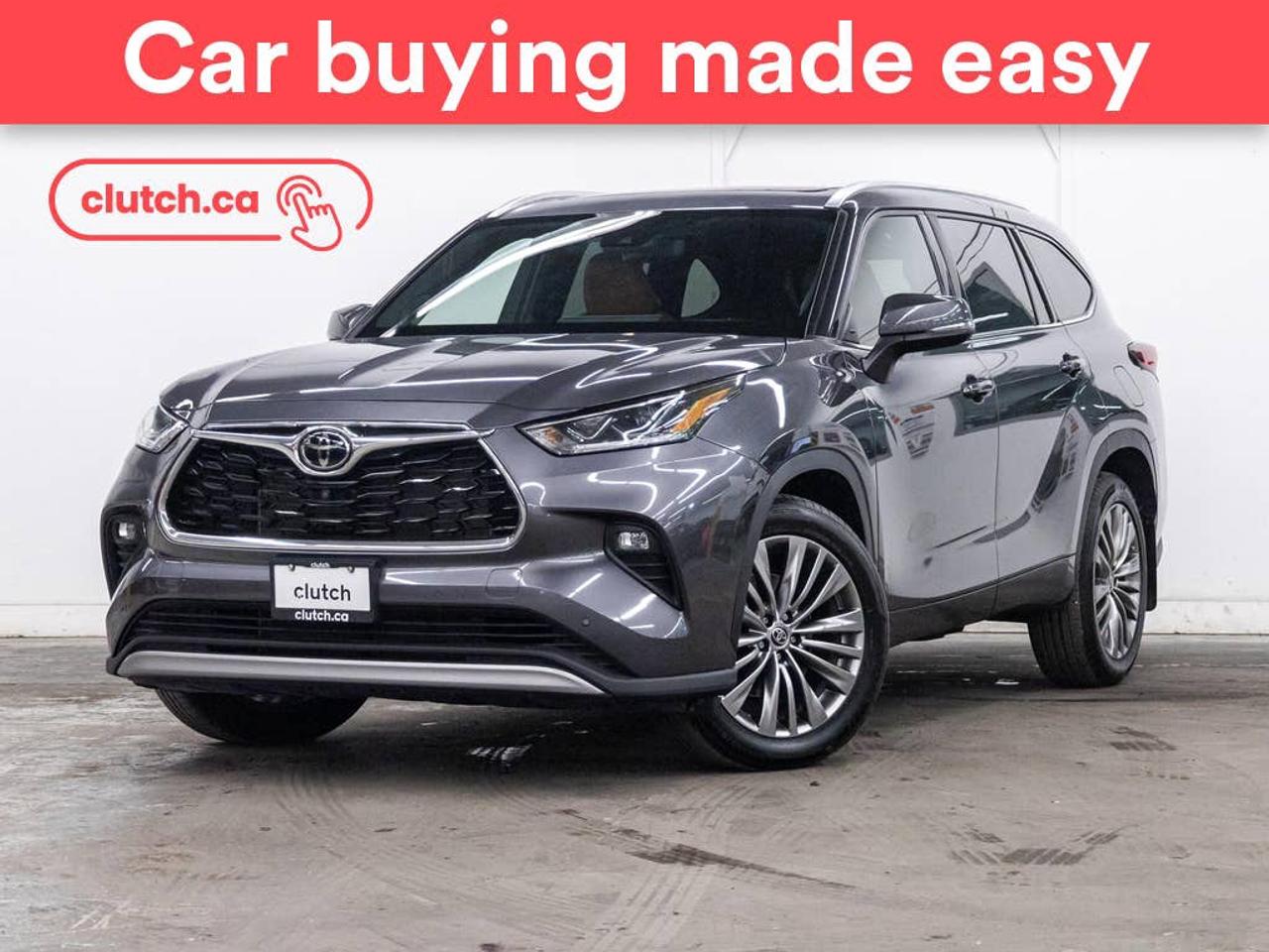 Electric Parking Brake, Brake Assist, Power Tailgate/Hatch and more!<br> <br>Clutch is the largest online used car retailer in Canada, delivering a seamless, hassle-free car-buying experience to drivers everywhere. Shop thousands of used cars online, get the right one delivered to your door, and enjoy peace of mind with our 10-Day Money-Back Guarantee. How sweet is that? To learn more, visit clutch.ca.<br> <br>The top features for this car include:<br> <br>Auto Stop/Start<br>Electric Parking Brake<br>Brake Assist<br>Power Tailgate/Hatch<br>Auto Dimming Rearview Mirror<br>Front Heated Seats<br>Ventilated Front Seats<br>Power Lumbar Support<br>Manual Fold-Into-Floor Third Row Seat<br>Synthetic Leather Seats<br>Driver Seat Memory System<br>Climate Control<br>Dual Zone Front Climate Control<br>Rear Climate Control<br>Premium Sound System<br>Speed-Sensitive Volume<br>Bluetooth Music<br>Touchscreen Display<br>GPS Navigation<br>Cruise Control<br>Adaptive Cruise Control<br>Integrated Garage Door Opener<br>12V Outlet<br>Hands Free Device Connectivity<br>Apple CarPlay<br>Android Auto<br>Wireless Charging<br>USB Input<br>Keyless Entry<br>Push Button Start<br>Passive Keyless Entry<br>Keyfob Remote Start<br>Rear Seat Reminder<br>Lane Departure Warning<br>Active Lane Keep Assistance<br>Blindspot Sensors<br>Forward Collision Mitigation<br>Rear Collision Warning<br>Rear Collision Mitigation<br>Rear Cross Traffic Alert<br>Pedestrian Detection<br>Driver Attention Alert<br>Heated Steering Wheel<br>One-Touch Windows<br>Rear Window Defroster<br>Panoramic Sunroof<br>Hill Assistance<br>Automatic High Beams<br>Rear View Camera<br>Parking Sensors<br>Rear Parking Sensors<br>Power Passenger Seat<br>Ambient Lighting<br>App Remote Start<br>360 Camera<br>Folding Rear Seats<br>Front View Camera<br>Heads Up Display<br>Rain Sensing Wipers<br>Rear Heated Seats<br> <br>Seamless home delivery - Delivery to your door in a matter of days. Available on select packages.<br> <br>Try it out for 10 days - If you do not like it, we will take it back. <br> <br>Quality assured - All cars go through our rigorous 210-point inspection and reconditioning process.<br> <br>Peace of mind - Warranty and protection plans available.<br> <br>Haggle-free - No haggling or hard sells.<br> <br>100% Transparency - Full inspection reports on every car, including high-res photography and a free Carfax report.<br> <br>Listed price is for cash purchase only and does not include taxes, Shipping Fees (if applicable), Delivery Fees (if applicable), government licensing fees.<br> <br>Previous Provincial Registrations:<br>Ontario<br> <br>Stock # 103590