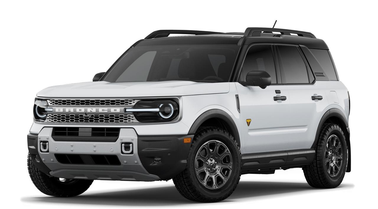 <p>Get ready to conquer any adventure with the brand new 2026 Ford Bronco Sport Badlands 4x4, now available at Webbs 1441! This rugged yet refined SUV is built for those who crave exploration without compromising on comfort or capability. Its striking Oxford White exterior, paired with a sophisticated Dark Space Gray leather-trimmed interior, makes a bold statement wherever you roam. Under the hood, the powerful 2.0L EcoBoost engine and 8-speed automatic transmission deliver exhilarating performance, while the advanced 4-wheel drive system ensures you can tackle challenging terrain with confidence.</p>
<p>Designed for the modern adventurer, this Bronco Sport Badlands is packed with features to enhance your driving experience. From the convenience of the SecuriCode keyless entry pad to the added visibility of the power moonroof, every detail has been considered. Whether youre navigating city streets or venturing off the beaten path, the intelligent design and robust construction of this new Ford Bronco Sport Badlands at Webbs 1441 are ready to take you there.</p>
<p>Here are 5 of the most exciting features of this 2026 Ford Bronco Sport Badlands 4x4:</p>
<ul>
<li><strong>2.0L EcoBoost Engine:</strong> Unleash thrilling power and responsive acceleration for an engaging drive, whether youre on the highway or tackling an incline.</li>
<li><strong>Badlands Tech Package:</strong> Experience cutting-edge technology that enhances your journey, keeping you connected and informed with features like HD Radio.</li>
<li><strong>Power Moonroof:</strong> Open up your cabin to the sky, letting in natural light and fresh air for a more immersive and enjoyable driving experience.</li>
<li><strong>SecuriCode Keyless Entry Pad:</strong> Enjoy the ultimate convenience of keyless entry, allowing you to access your vehicle with a simple code, even if your hands are full.</li>
<li><strong>4-Wheel Drive Capability:</strong> Built for adventure, this Bronco Sports robust 4x4 system provides exceptional traction and control, empowering you to explore with confidence on any surface.</li>
</ul>
<p><strong><em>Powered by AutoIntelligence™</em></strong></p>
<p>Powered by AutoIntelligence™</p>
