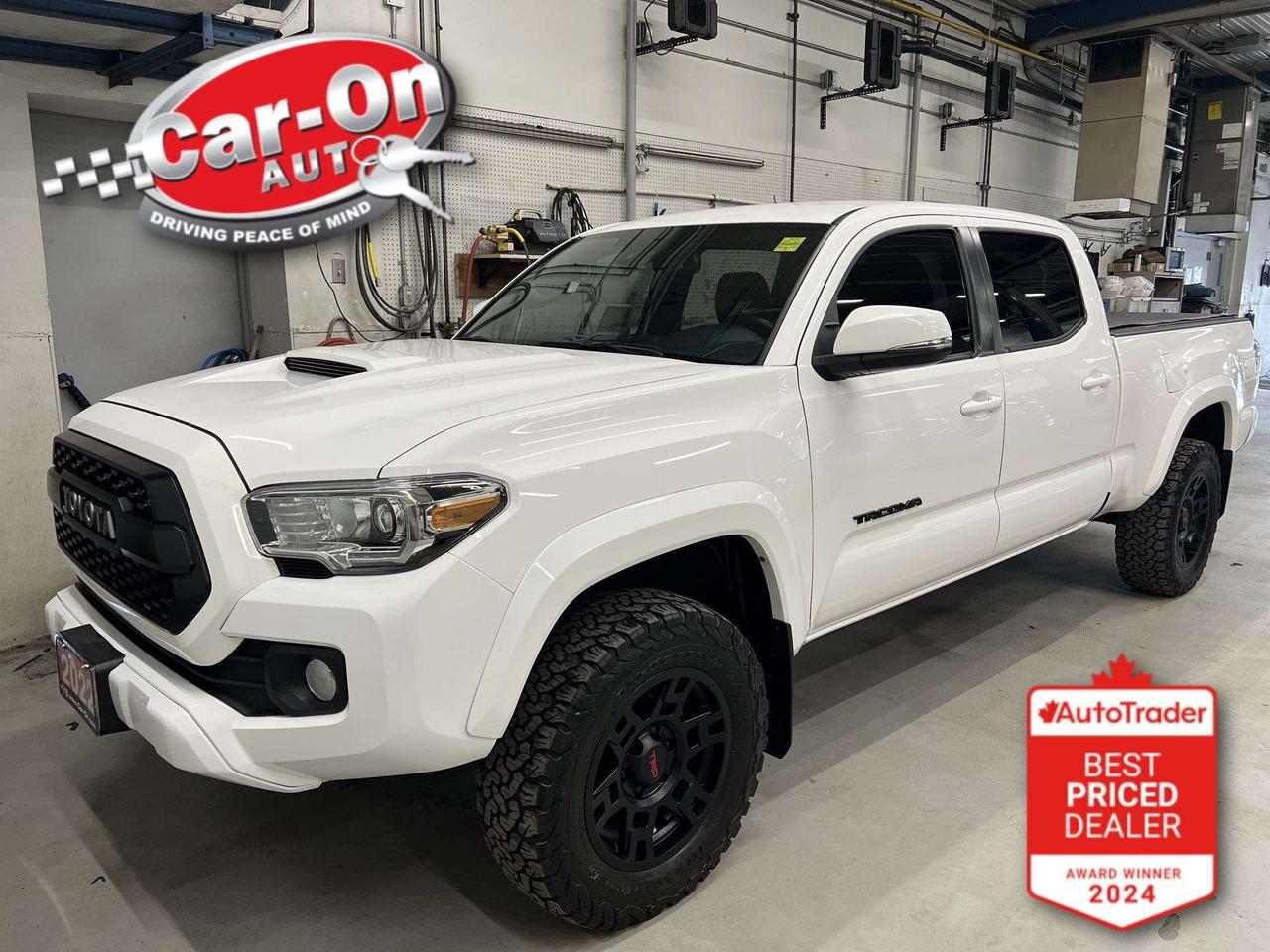 TRD Sport 4X4 Crew Cab w/ Leather seats, Android Auto/ Apple CarPlay, heated seats, 17-inch alloys, adaptive cruise control, pre-collision system, lane departure warning, backup camera, tonneau cover, 6-foot box w/ bedliner, tow package, bed mounted 400W AC outlet, dual-zone climate control, keyless entry w/ push start, power locks, power mirrors, power windows, automatic headlights w/ auto highbeams, Bluetooth and Sirius XM!!