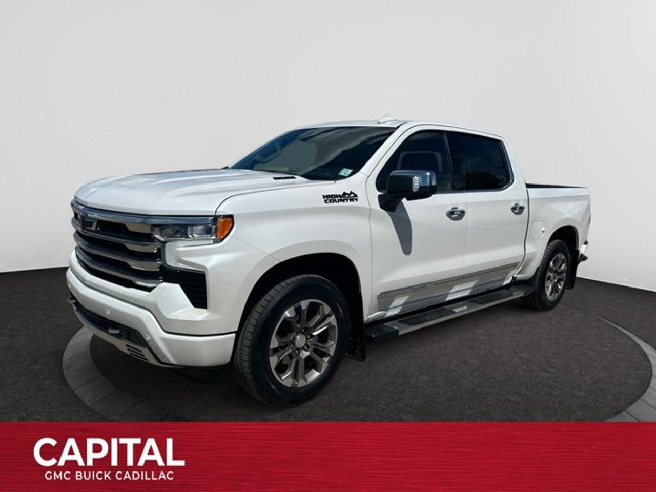 The *2024 Chevrolet Silverado 1500 High Country 3.0L Duramax Diesel* delivers premium luxury, advanced technology, and exceptional diesel performance in a refined full-size pickup. Powered by the efficient and capable 3.0L Duramax® Turbo-Diesel engine, it offers impressive torque, outstanding fuel economy, and confident towing capability for both work and travel. As Chevrolets top-tier trim, the High Country features a sophisticated interior with premium leather seating, authentic wood accents, advanced driver-assistance technologies, and a state-of-the-art infotainment system. Its bold exterior styling, smooth ride quality, and professional-grade capability make it an excellent choice for drivers seeking comfort, efficiency, and power in one versatile truck. Whether on the highway, at the job site, or towing on the weekend, the 2024 Silverado 1500 High Country 3.0L is built to exceed expectations.Check out this vehicles pictures, features, options and specs, and let us know if you have any questions. Helping find the perfect vehicle FOR YOU is our only priority.P.S...Sometimes texting is easier. Text (or call) 306-801-9090 for fast answers at your fingertips!Dealer License #914248Disclaimer: All prices are plus taxes & fees. See dealer for Details. Dealer Permit # 914248