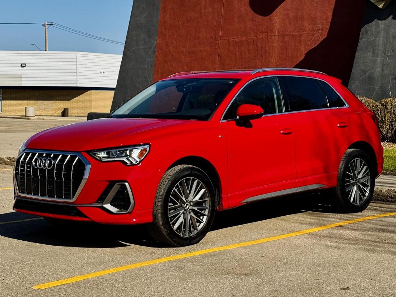 All Trades Accepted. In-house Financing Available. Flexible Payments and Zero Down Financing. All Credit Situations Accepted O.A.C

// EXCELLENT CONDITION! //

Finished in red and offered by Platinum Autosport in Saskatoon, this used 2022 Audi Q3 Progressiv 45 TFSI quattro blends premium comfort, confident all-weather traction, and smart everyday utility. With 73,367 km, a 2.0-litre gas engine, and automatic transmission, it is well equipped for city driving and highway travel alike.

The 2022 Audi Q3 Progressiv 45 TFSI quattro stands out with its panoramic sunroof, heated front seats, power liftgate, and LED headlamps. Its four-door SUV layout makes access easy for passengers and cargo, while the refined cabin adds comfort for daily commuting, weekend errands, and longer road trips.

FEATURES OF THE Q3 Progressiv 45 TFSI quattro
»» quattro all-wheel drive adds year-round confidence
»» 2.0-litre turbo power feels smooth, responsive
»» Panoramic sunroof brightens the cabin nicely
»» Power liftgate adds easy cargo access

ADVANCED SAFETY FEATURES
»» Backup camera helps with reversing confidence
»» Blind spot monitor supports safer lane changes
»» Anti-lock brakes aid controlled stopping
»» Side and head airbags add protection

PERFORMANCE AND EFFICIENCY
»» 2.0-litre gas engine balances power efficiently
»» Automatic transmission delivers smooth daily driving
»» Limited slip differential supports added traction
»» Stability control helps maintain composed handling

COMFORT AND CONVENIENCE
»» Heated front seats add cold-weather comfort
»» Dual-zone climate control keeps temperatures balanced
»» Power front seats include lumbar support
»» Cruise control helps on longer drives

TECHNOLOGY AND CONNECTIVITY
»» Bluetooth integration supports hands-free phone use
»» Satellite radio expands in-car entertainment choices
»» Steering wheel audio controls feel intuitive
»» Push button start adds everyday ease

CARGO SPACE
»» Power liftgate simplifies loading and unloading
»» Rear trunk access is wide and practical
»» Cargo cover helps conceal stored items
»» Four-door design improves passenger entry ease

AWARDS & RECOGNITIONS
»» Top Safety Pick, Insurance Institute for Highway Safety, 2022

WHAT OTHER OWNERS LIKE
»» Confident all-wheel drive in changing weather
»» Comfortable ride quality for daily use
»» Easy-to-use technology and cabin controls
»» Useful cargo room for active lifestyles

This Audi delivers the premium feel drivers expect, with practical features that matter every day. The 2022 Audi Q3 Progressiv 45 TFSI quattro offers heated mirrors, power windows, automatic headlights, tinted windows, fog lights, rear window defroster, and an auto-dimming rearview mirror for added convenience in changing conditions.

Inside, the 2022 Audi Q3 Progressiv 45 TFSI quattro is thoughtfully equipped with front air conditioning, automatic climate control, illuminated vanity mirrors, a leather steering wheel, adjustable steering wheel, and remote trunk release. Heated mirrors, turn signal mirrors, and a rear spoiler complete a well-rounded package that feels ready for Saskatchewan roads in every season.

This 2022 Audi Q3 Progressiv 45 TFSI quattros VIN is: WA1EECF30N1024319 .

Pre-Owned Vehicle Warranty & Financing ? Platinum Auto Sport Saskatoon

Buy with confidence at Platinum Auto Sport in Saskatoon. We offer comprehensive extended warranty coverage on pre-owned vehicles, powered by SAL Warranty, including mechanical breakdown protection and extended manufacturer (bumper-to-bumper) coverage.

Our protection options include:

Extended Warranty Plans

Guaranteed Asset Protection (GAP Insurance)

Credit / Creditor Insurance (CAP)

Replacement & Appearance Protection

OEM Programs

Theft Deterrent Protection

Looking for used car financing in Saskatoon? We make approvals simple with:

In-House Financing Available

Over 25 Trusted Lending Partners

Special Low-Rate Financing (O.A.C.)

Dealer Exclusive Financing Incentives

Online Pre-Approval Options

Every vehicle includes:

Full Vehicle History Disclosure

Competitive, Transparent Pricing

Trade-Ins Welcome (Cars, Trucks, SUVs, Powersports, Boats & RVs)

Free Delivery Anywhere in Western Canada

For the best selection of quality used cars, trucks, and SUVs in Saskatoon, choose Platinum Auto Sport. Call or text Fernando (General Manager) at (639) 471-1839 or visit www.platinumautosport.com
 today.

Conditions apply. Contact dealer for details.