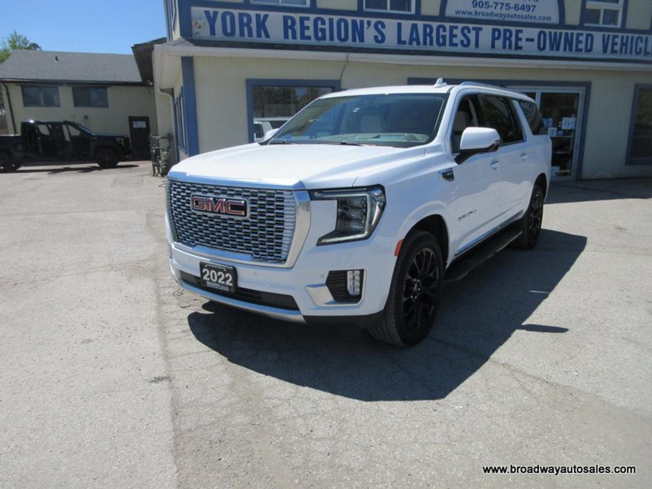 2022 GMC Yukon XL LOADED DENALI-VERSION 7 PASSENGER 6.2L - V8.. 4X4.. CAPTAINS.. 3RD ROW.. PANORAMIC SUNROOF.. LEATHER.. HEATED SEATS & WHEEL.. BACK-UP CAMERA.. Photo