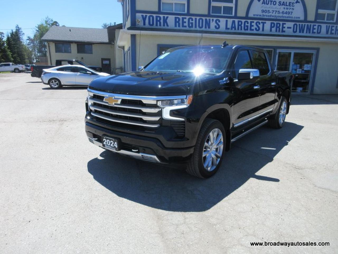 2024 Chevrolet Silverado 1500 LIKE NEW HIGH-COUNTRY-VERSION 5 PASSENGER 3.0L - DURAMAX.. 4X4.. CREW-CAB.. SHORTY.. POWER SUNROOF.. LEATHER.. HEATED SEATS & WHEEL.. BOSE AUDIO.. Photo2