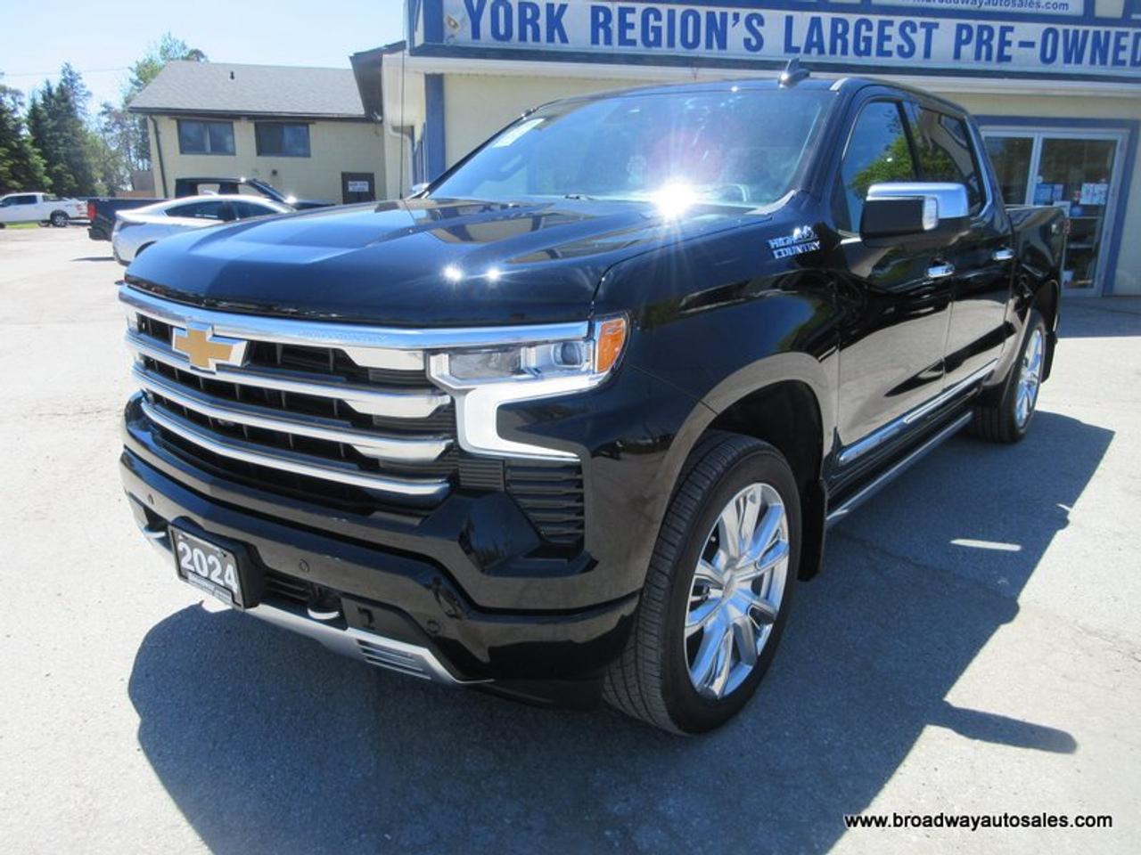 2024 Chevrolet Silverado 1500 LIKE NEW HIGH-COUNTRY-VERSION 5 PASSENGER 3.0L - DURAMAX.. 4X4.. CREW-CAB.. SHORTY.. POWER SUNROOF.. LEATHER.. HEATED SEATS & WHEEL.. BOSE AUDIO.. Photo