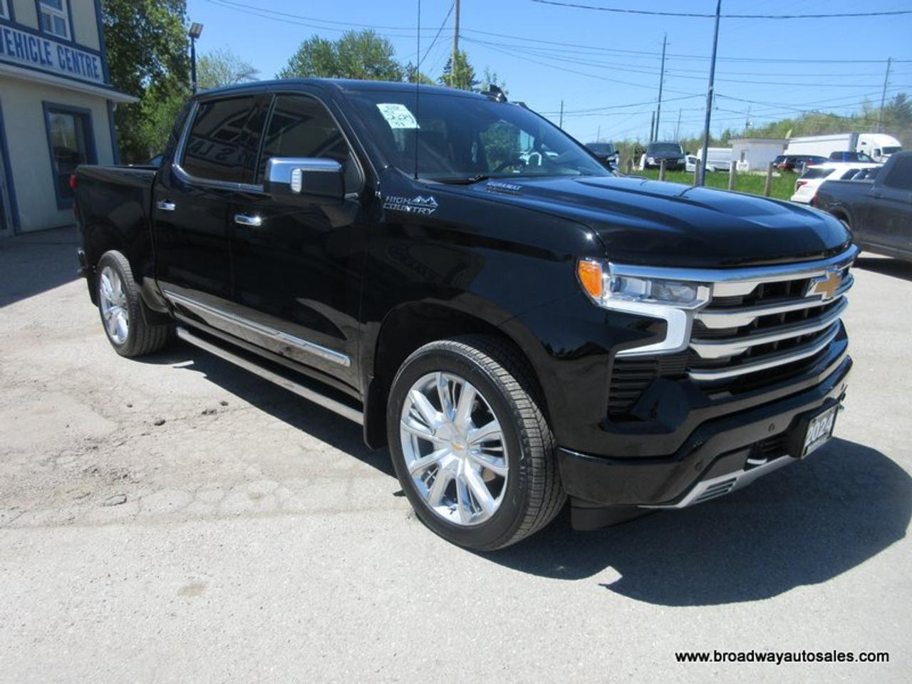 2024 Chevrolet Silverado 1500 LIKE NEW HIGH-COUNTRY-VERSION 5 PASSENGER 3.0L - DURAMAX.. 4X4.. CREW-CAB.. SHORTY.. POWER SUNROOF.. LEATHER.. HEATED SEATS & WHEEL.. BOSE AUDIO.. Photo