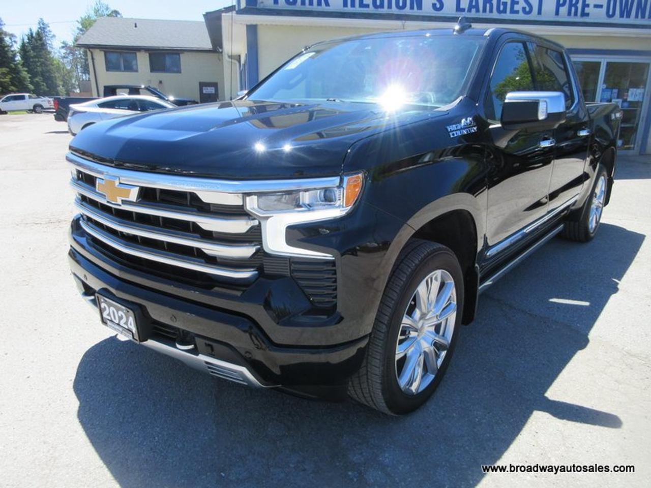 2024 Chevrolet Silverado 1500 LIKE NEW HIGH-COUNTRY-VERSION 5 PASSENGER 3.0L - DURAMAX.. 4X4.. CREW-CAB.. SHORTY.. POWER SUNROOF.. LEATHER.. HEATED SEATS & WHEEL.. BOSE AUDIO.. Photo